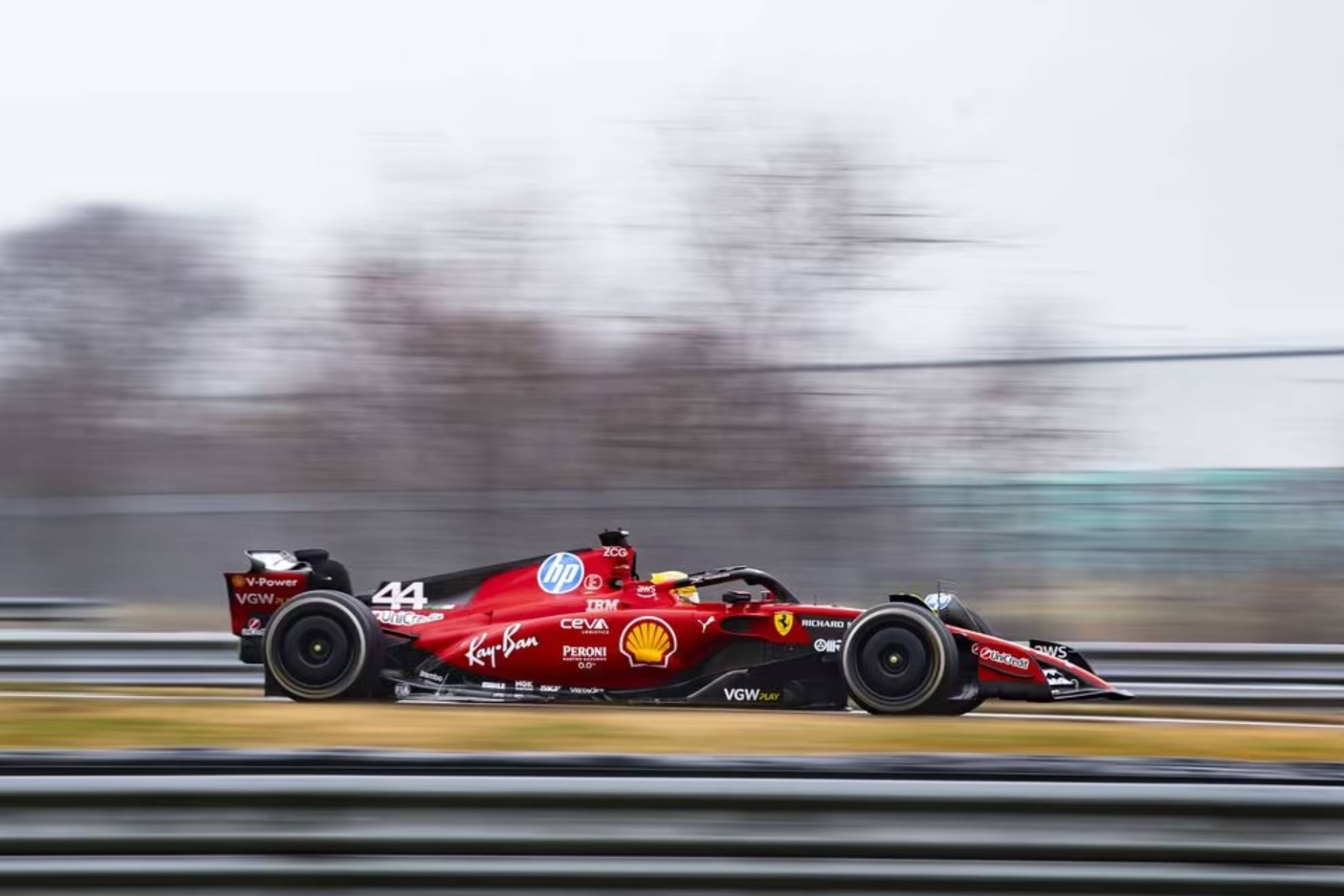 Hamilton, con el F1-75 en Fiorano.