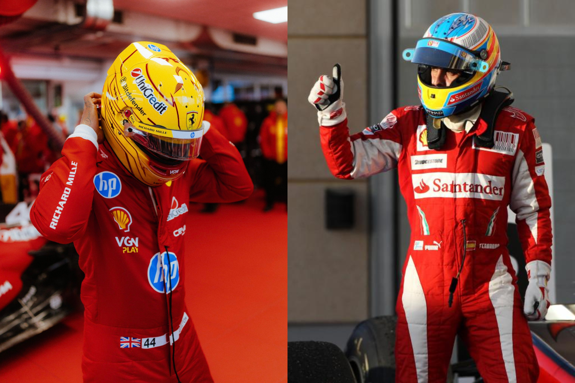 Hamilton y Alonso, con Ferrari.