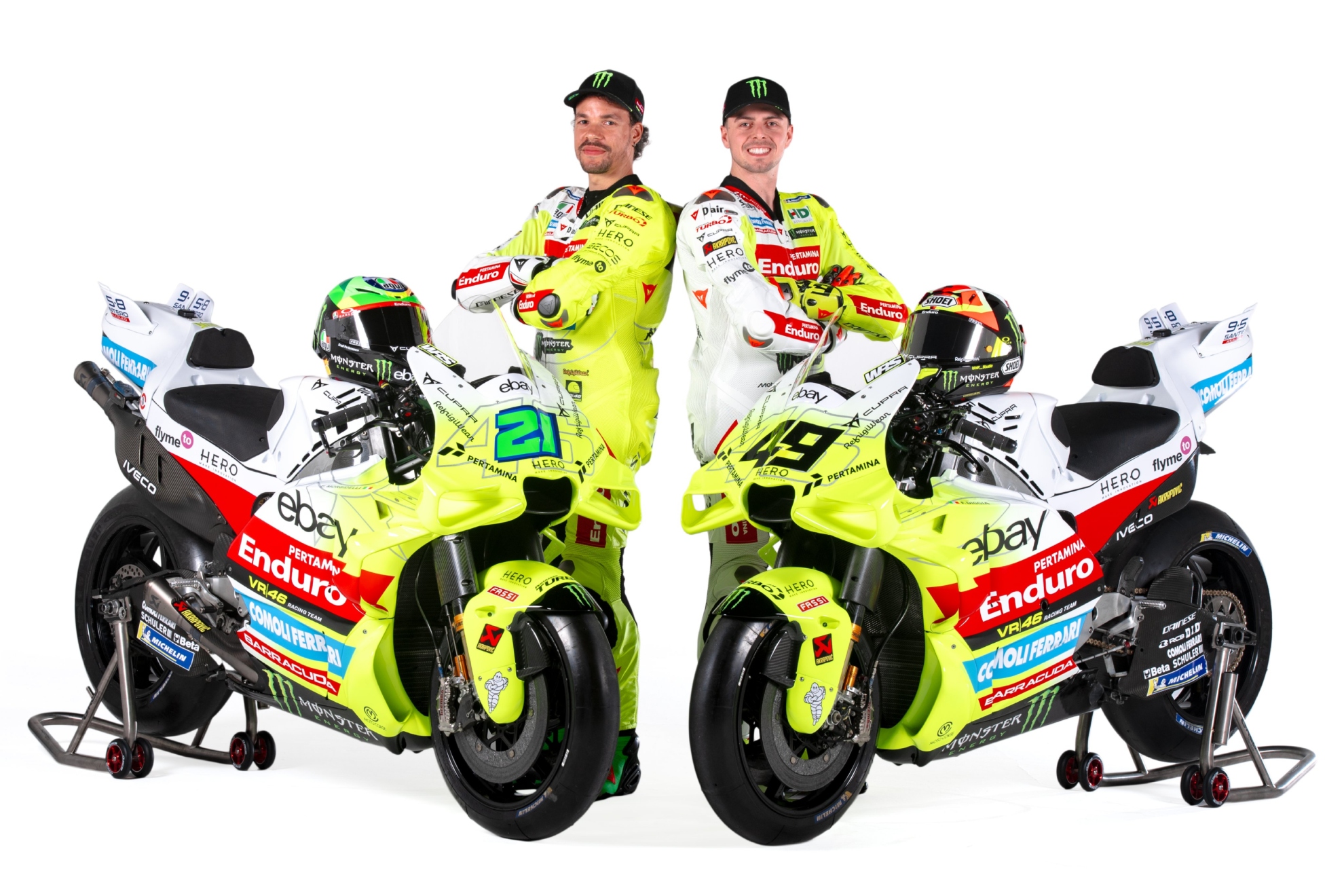 Morbidelli y Di Giannantonio, con la Ducati VR46.