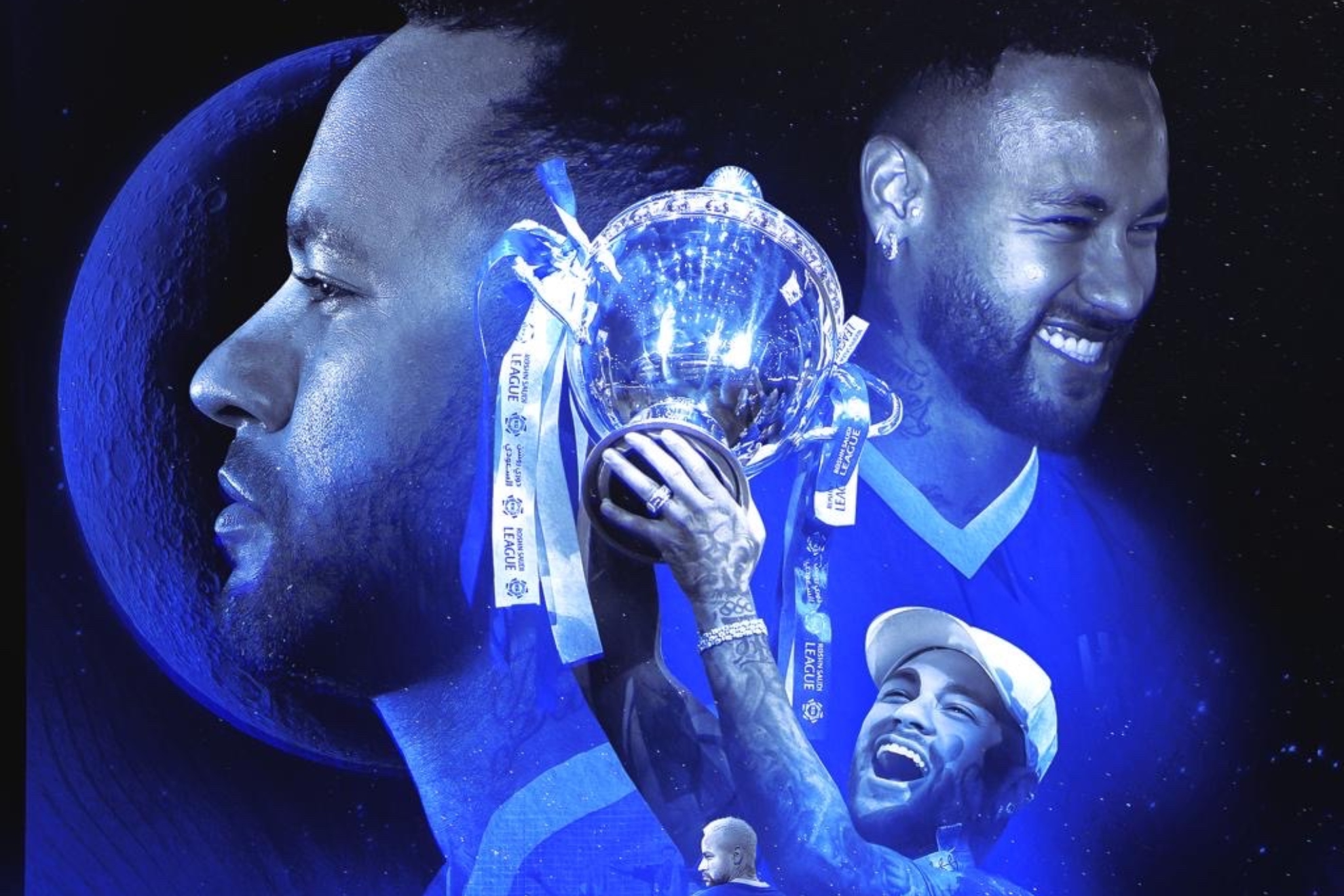 Photomontage of Al Hilal to say goodbye to Neymar.