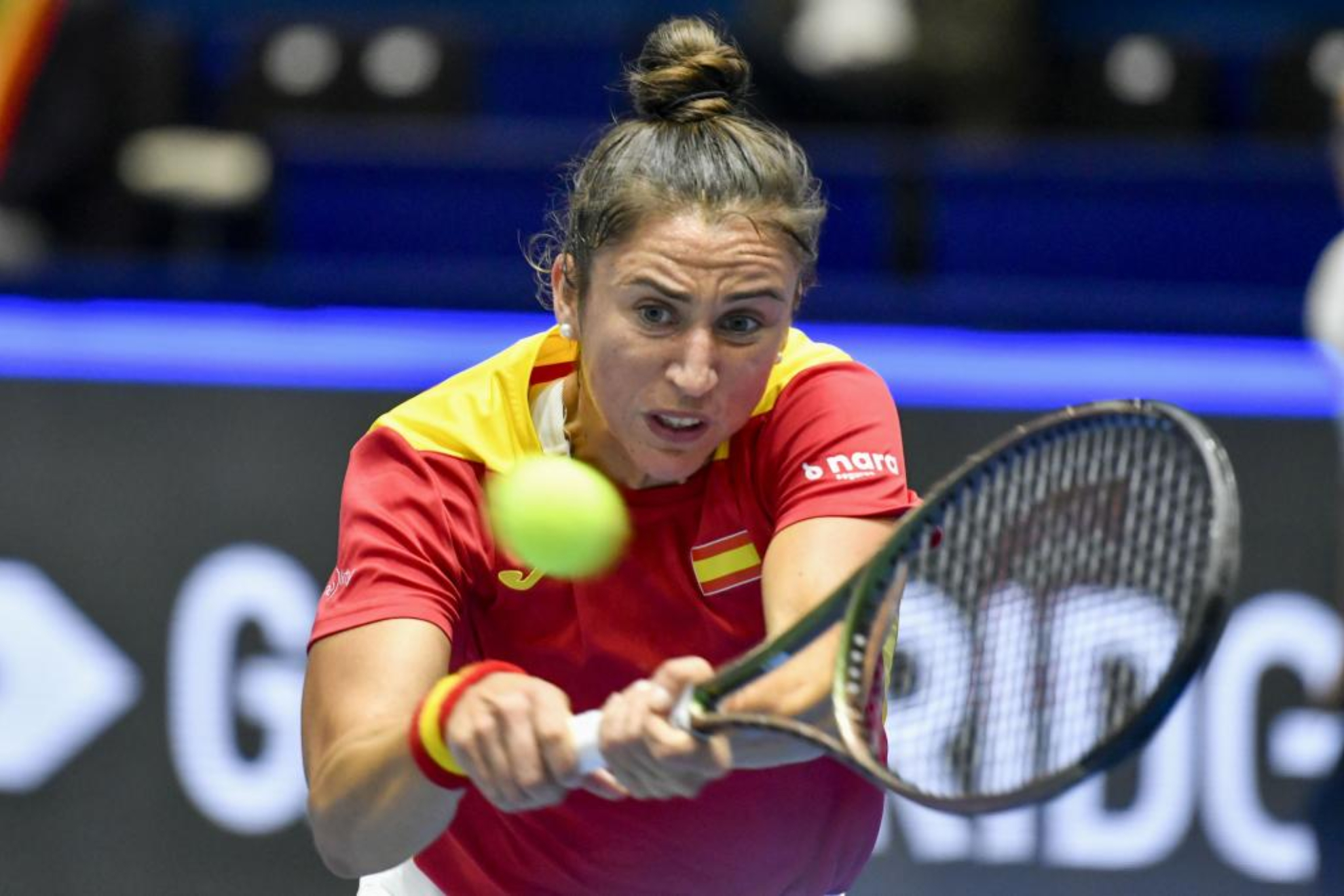 Sara Sorribes, en un partido.