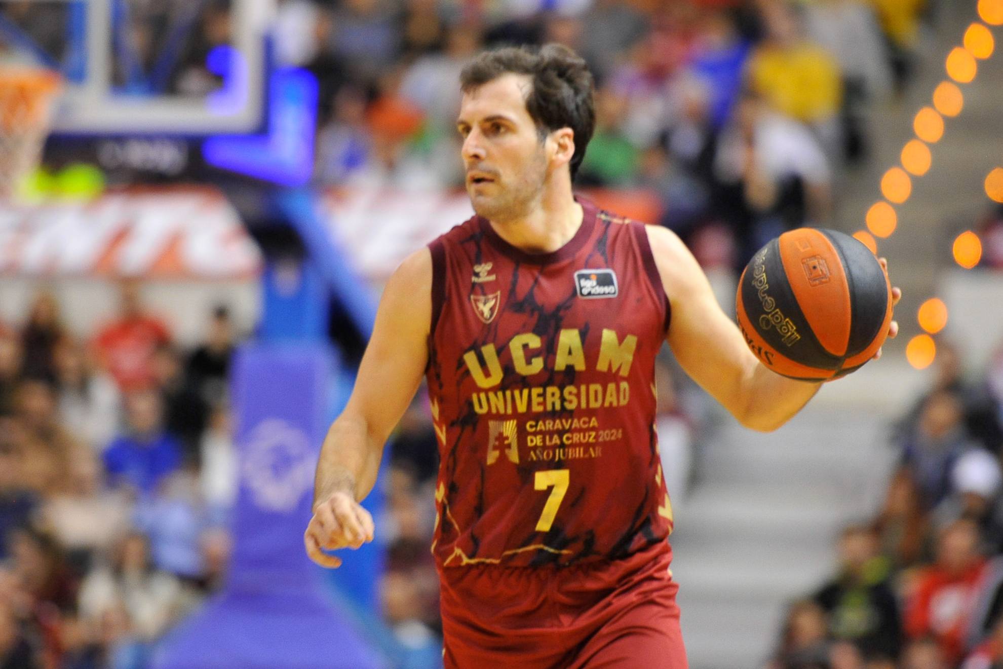Tomás Bellas, en un partido con el UCAM Murcia.