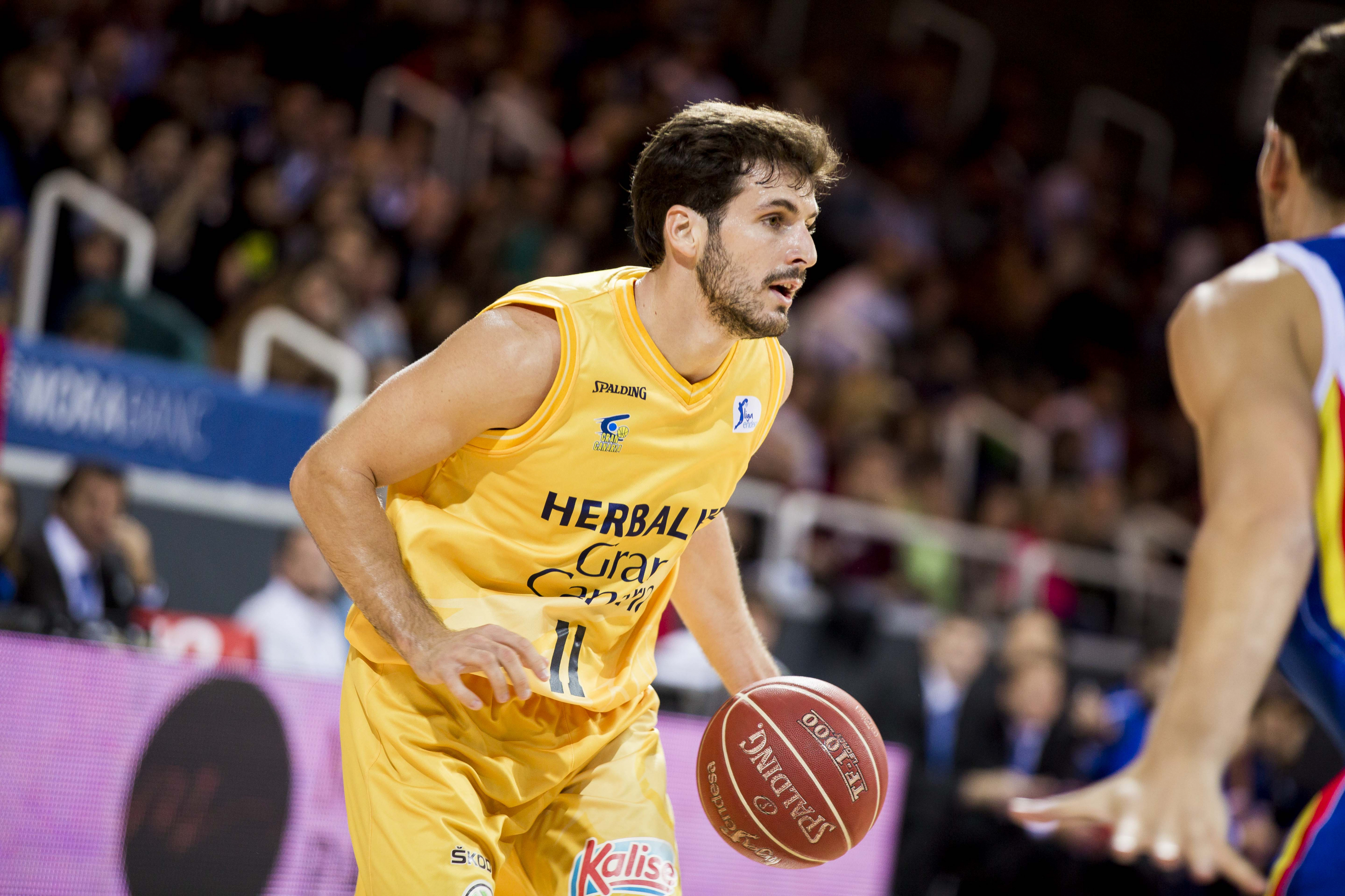 Tomás Bellas, en un partido con el Gran Canaria.