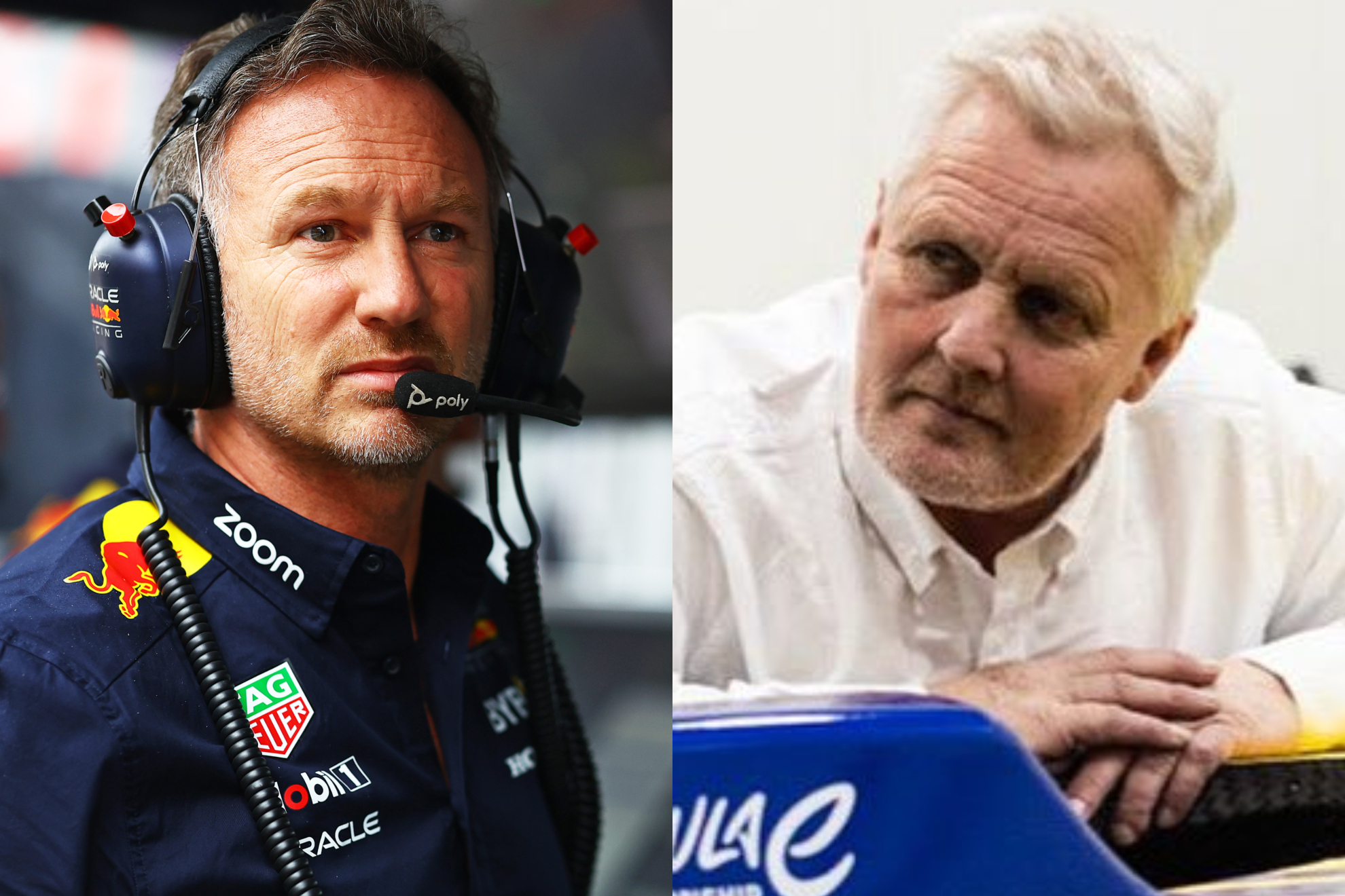 Christian Horner y Johnny Herbert.