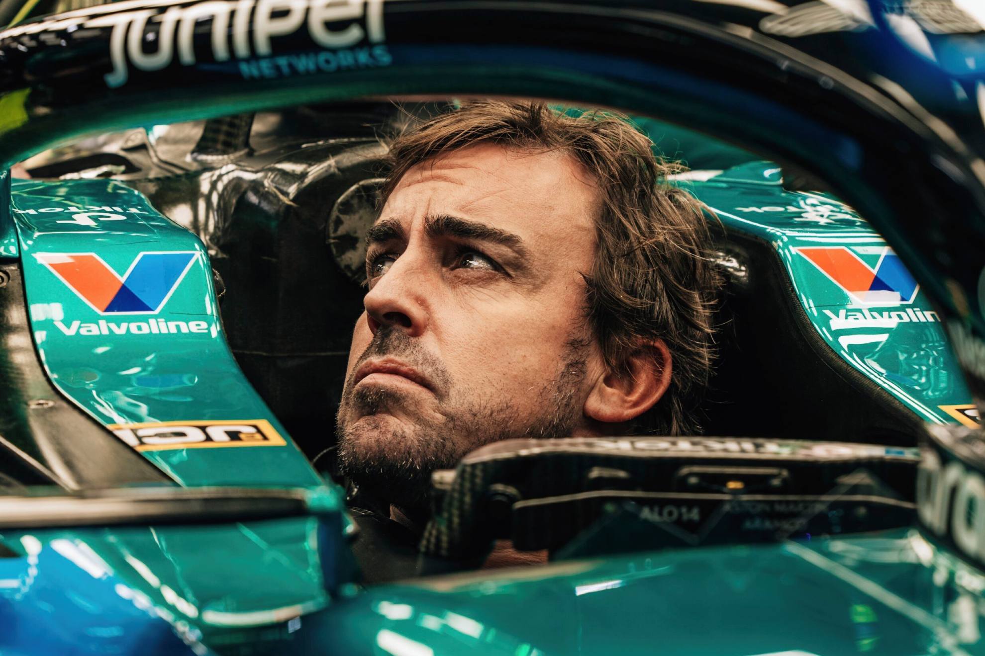 Fernando Alonso, en el GP de Singapur 2024.