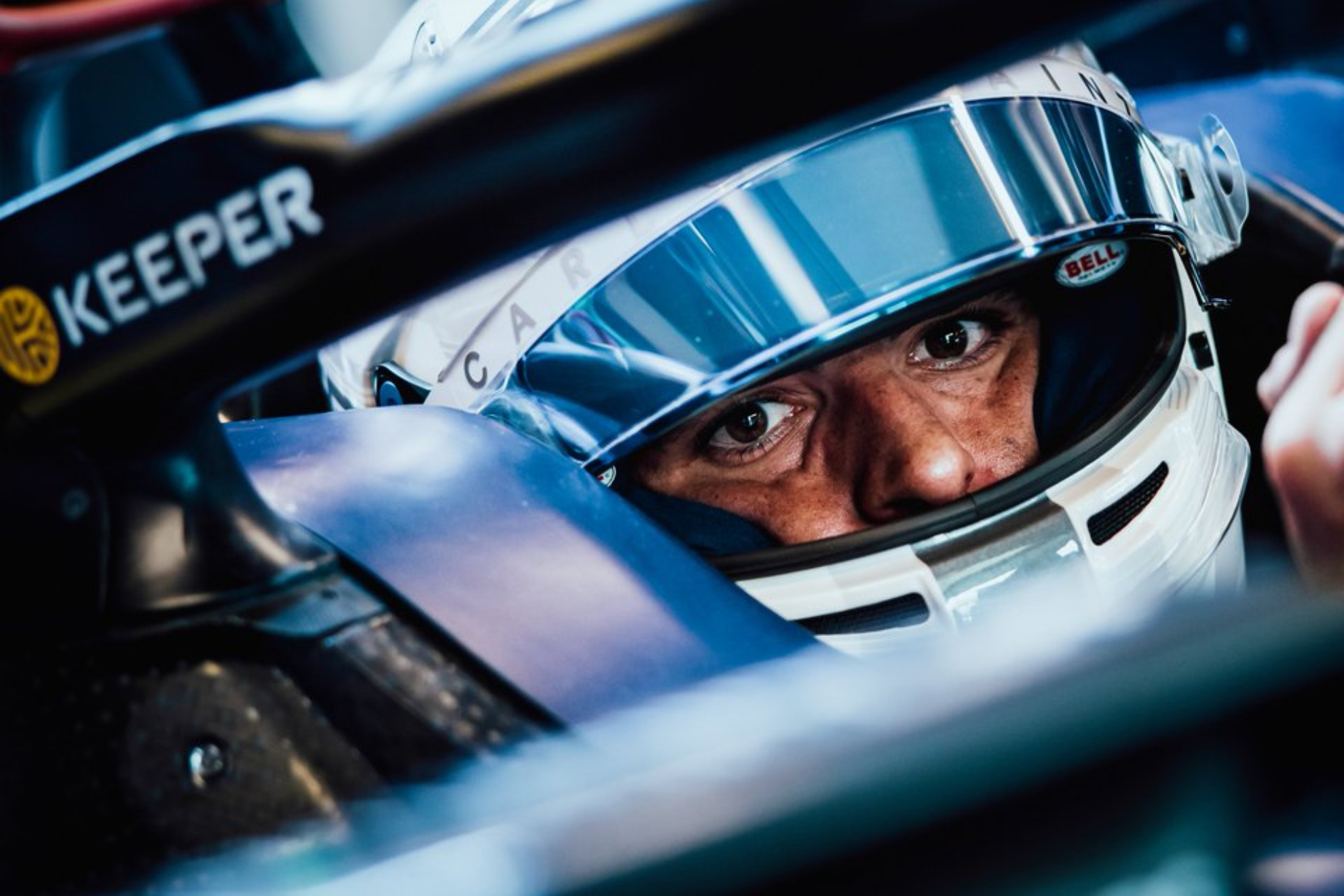 Sainz, concentrado.