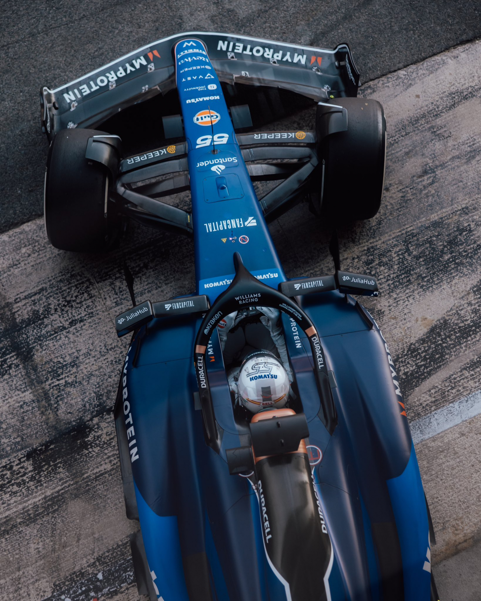 Carlos Sainz, con el FW45, esta tarde en Montmeló.