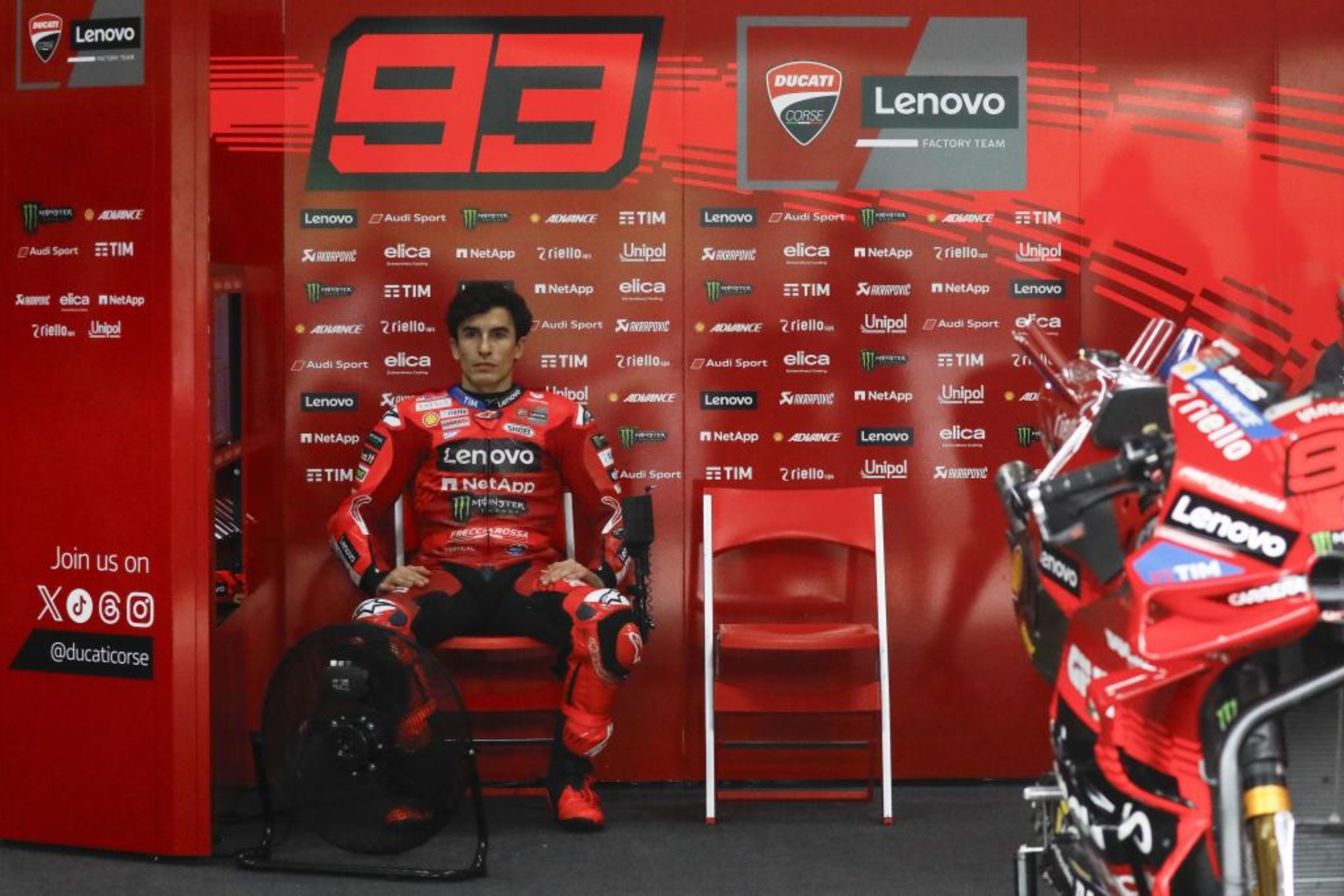 Marc Márquez, hoy en su box.