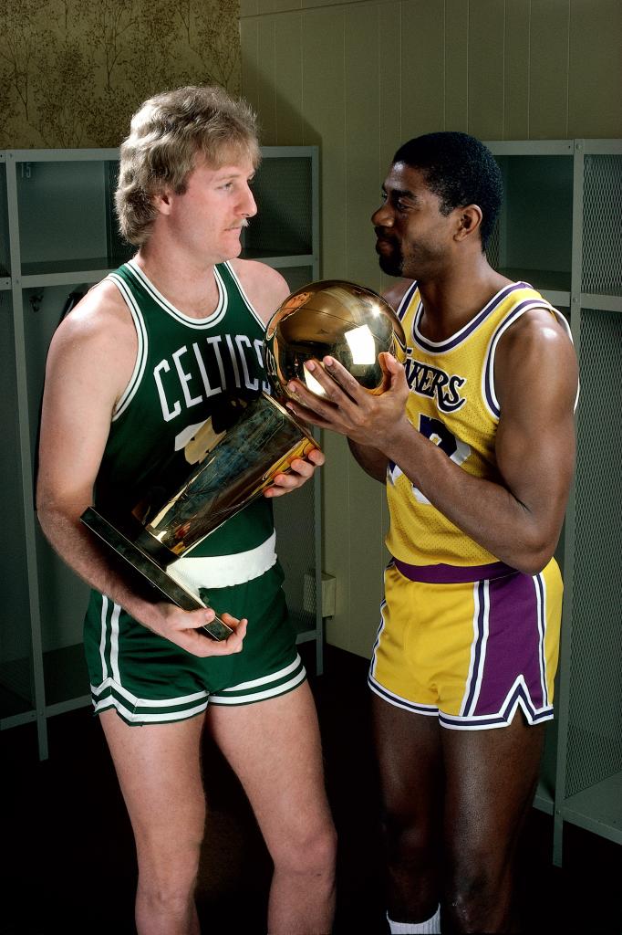 Larry Bird y Magic Johnson, iconos de los años 80.