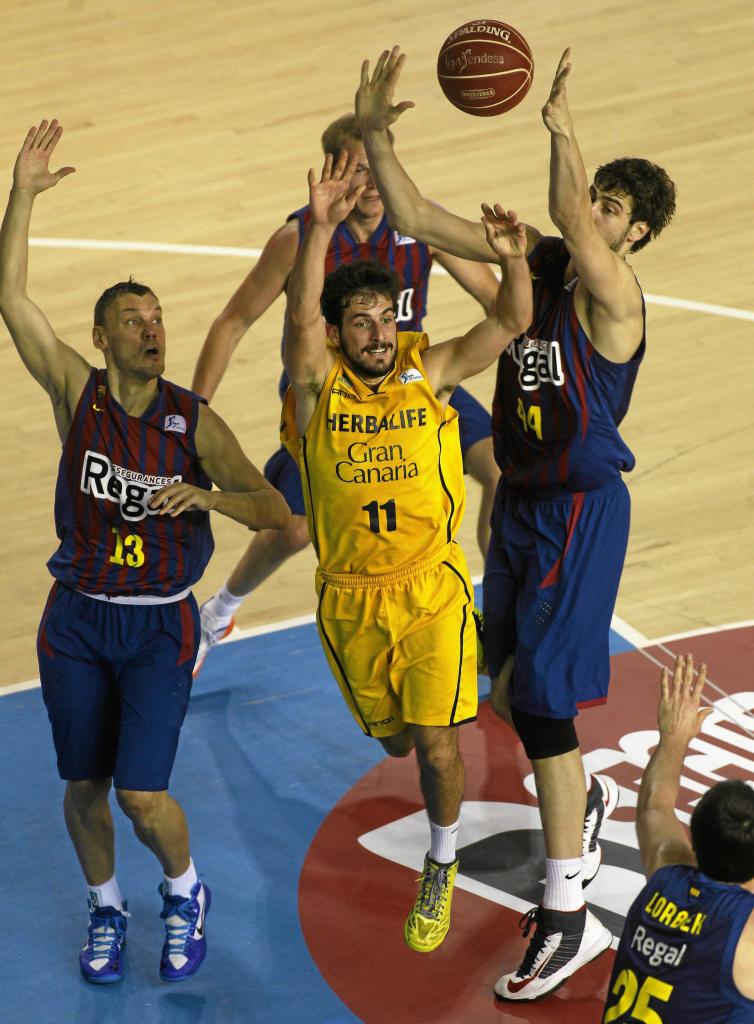 Tomás Bellas, en un partido con el Gran Canaria.