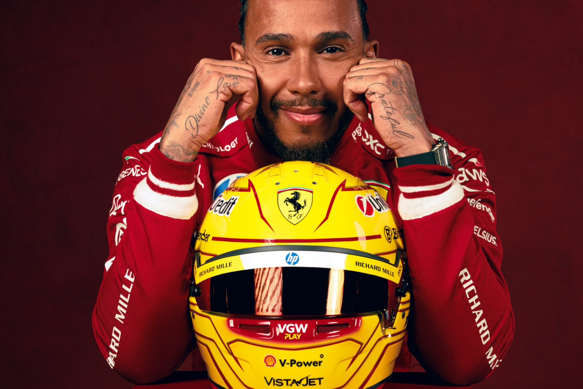 Lewis Hamilton, con Ferrari.