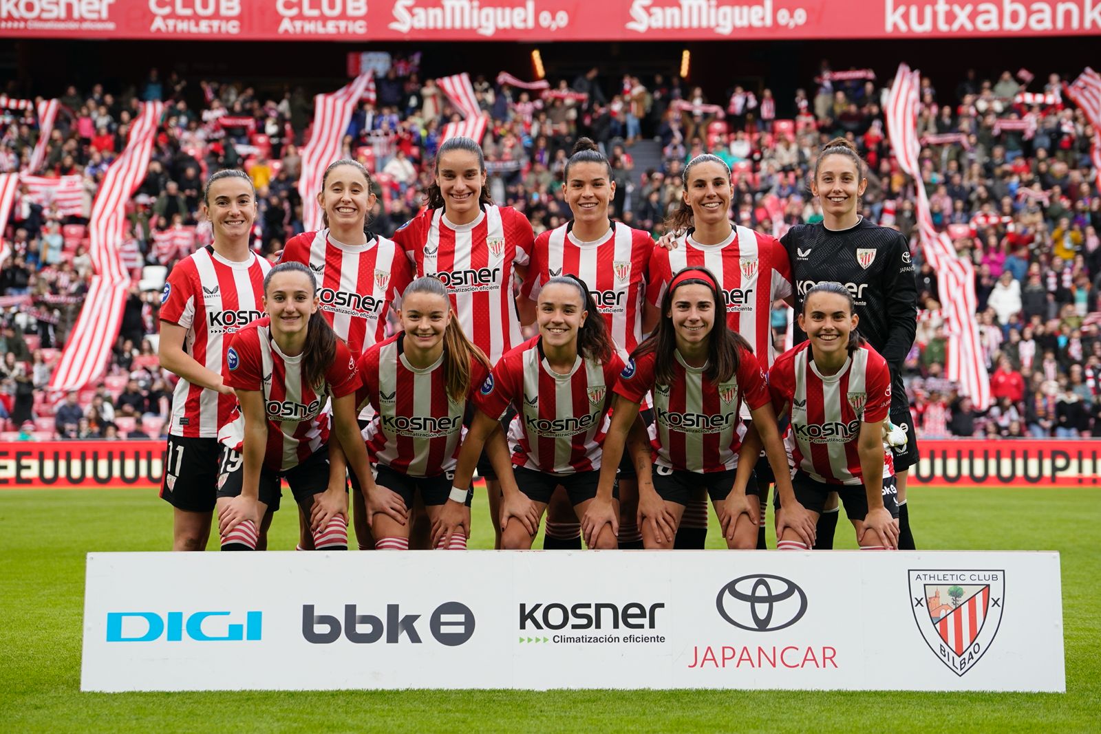 Once inicial del Athletic Club en un partido en San Mamés