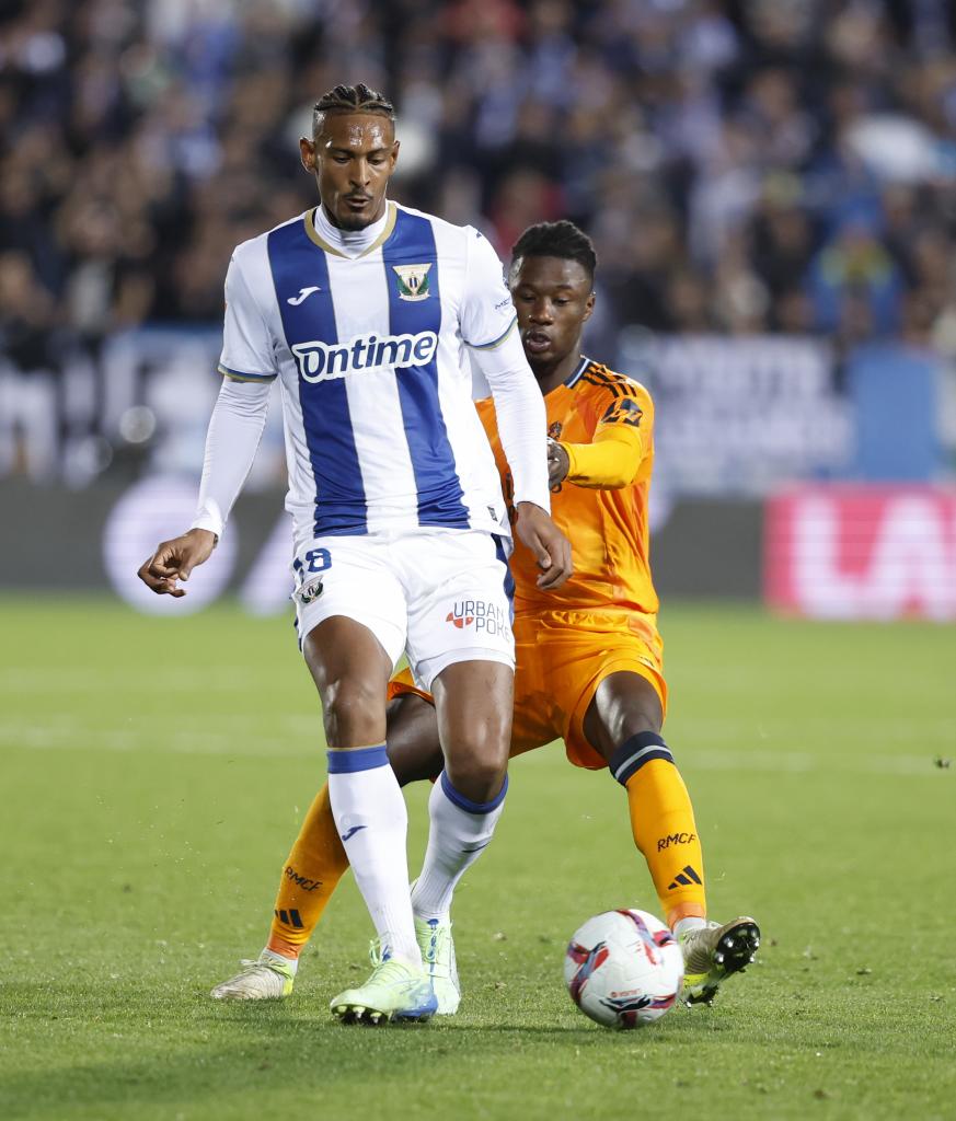 Haller, en el partido que enfrentó al Leganés con el Real Madrid.