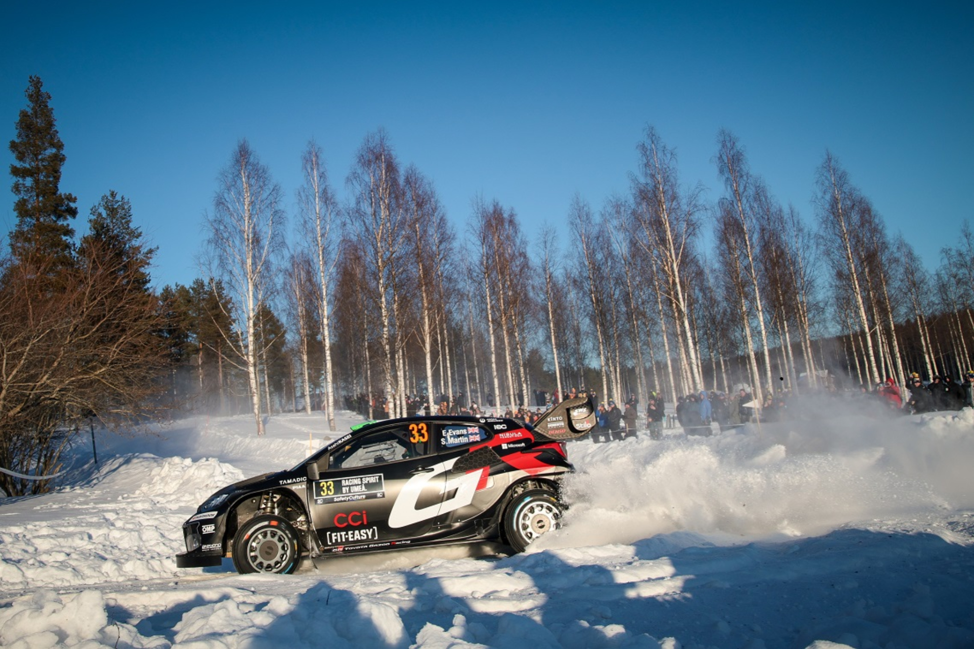 Evans, en el rally.