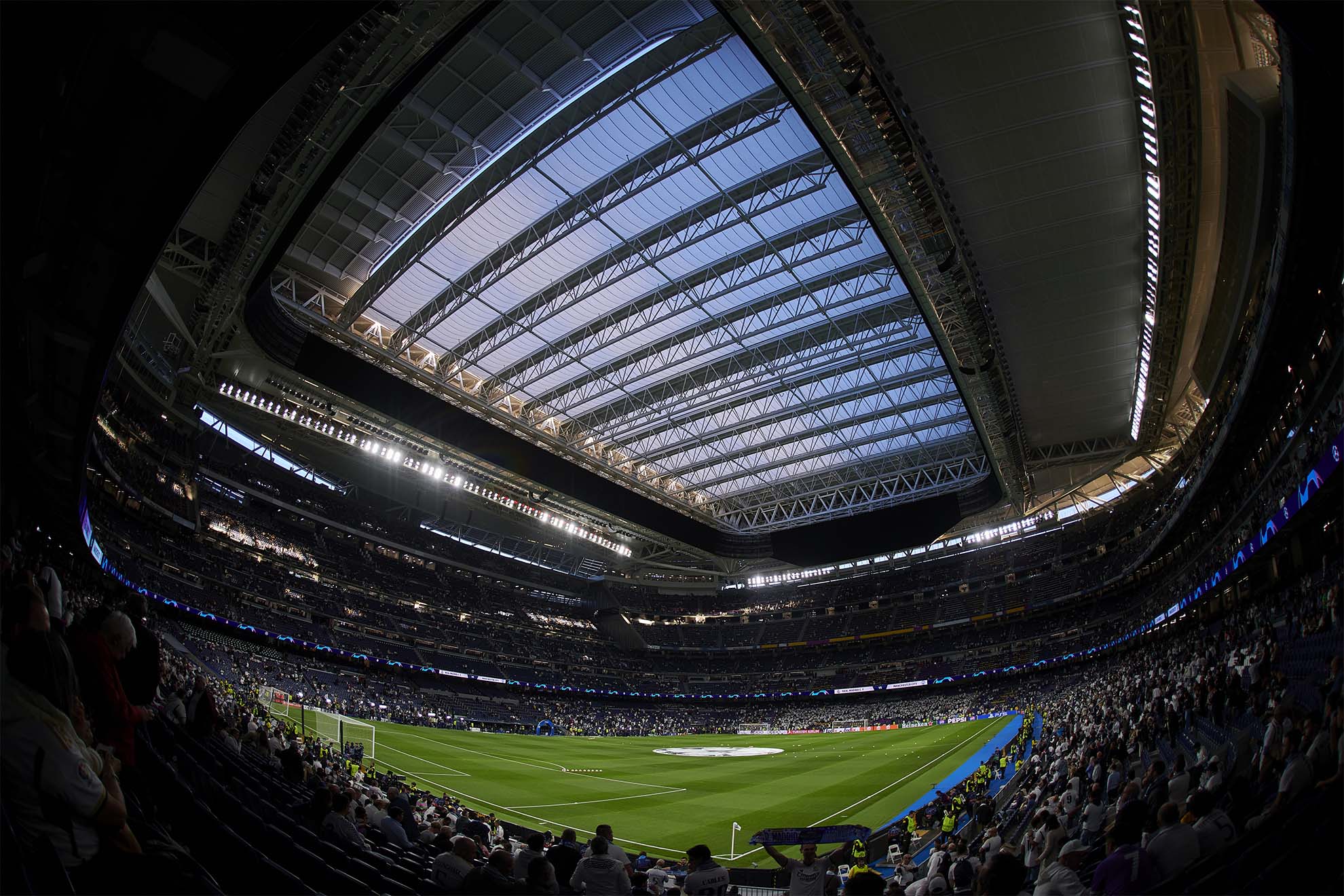 Bernabéu panoramique à la ville du Real Madrid-Manchester d'avril.