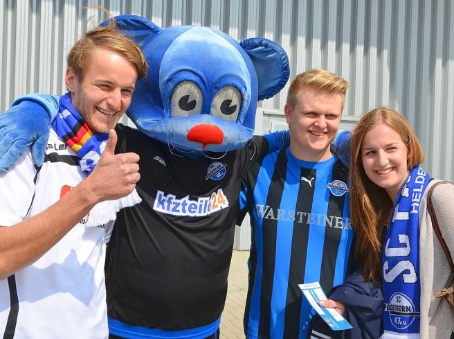La mascota del Paderborn en una imagen de archivo
