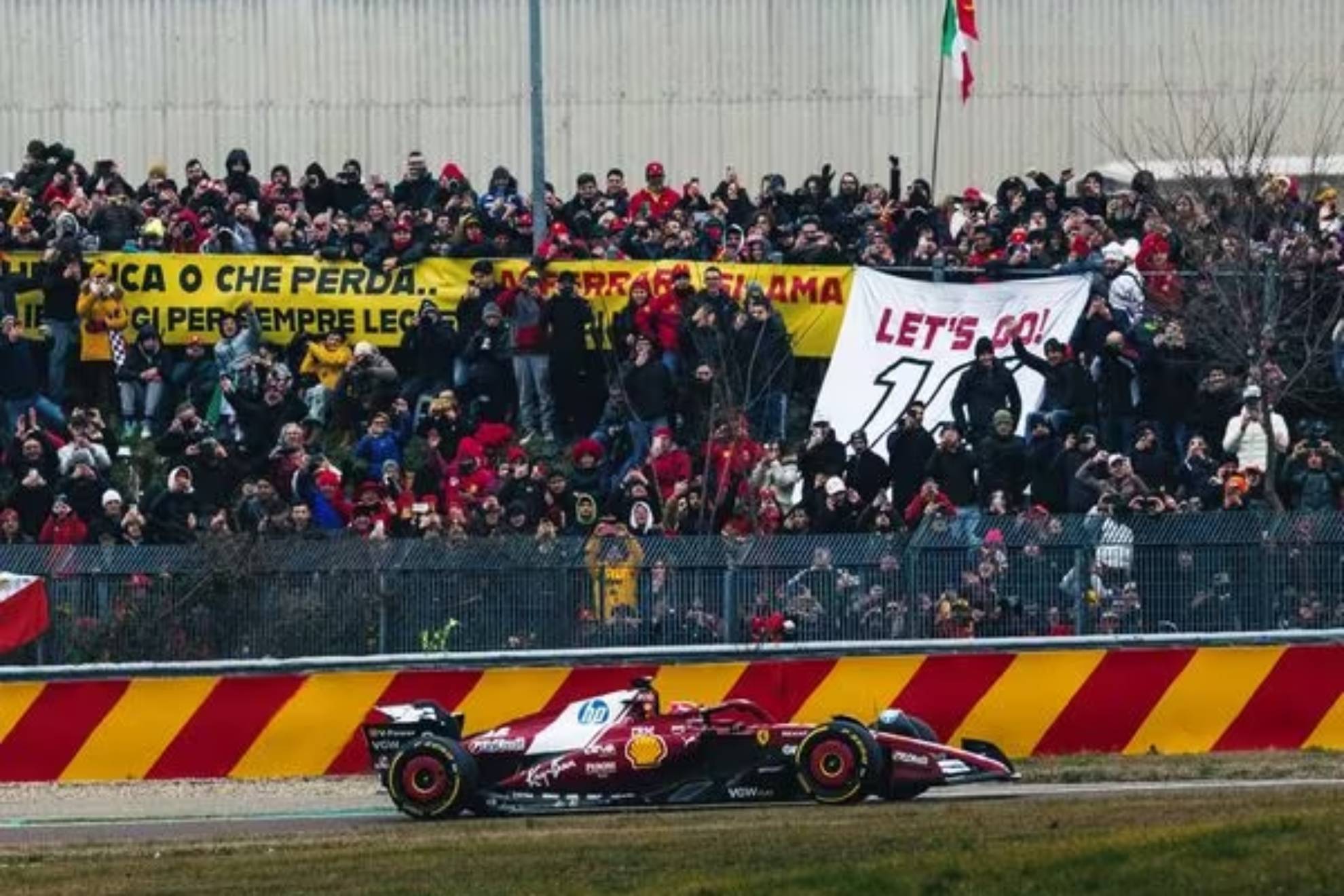 El SF-75 en el circuito de Fiorano