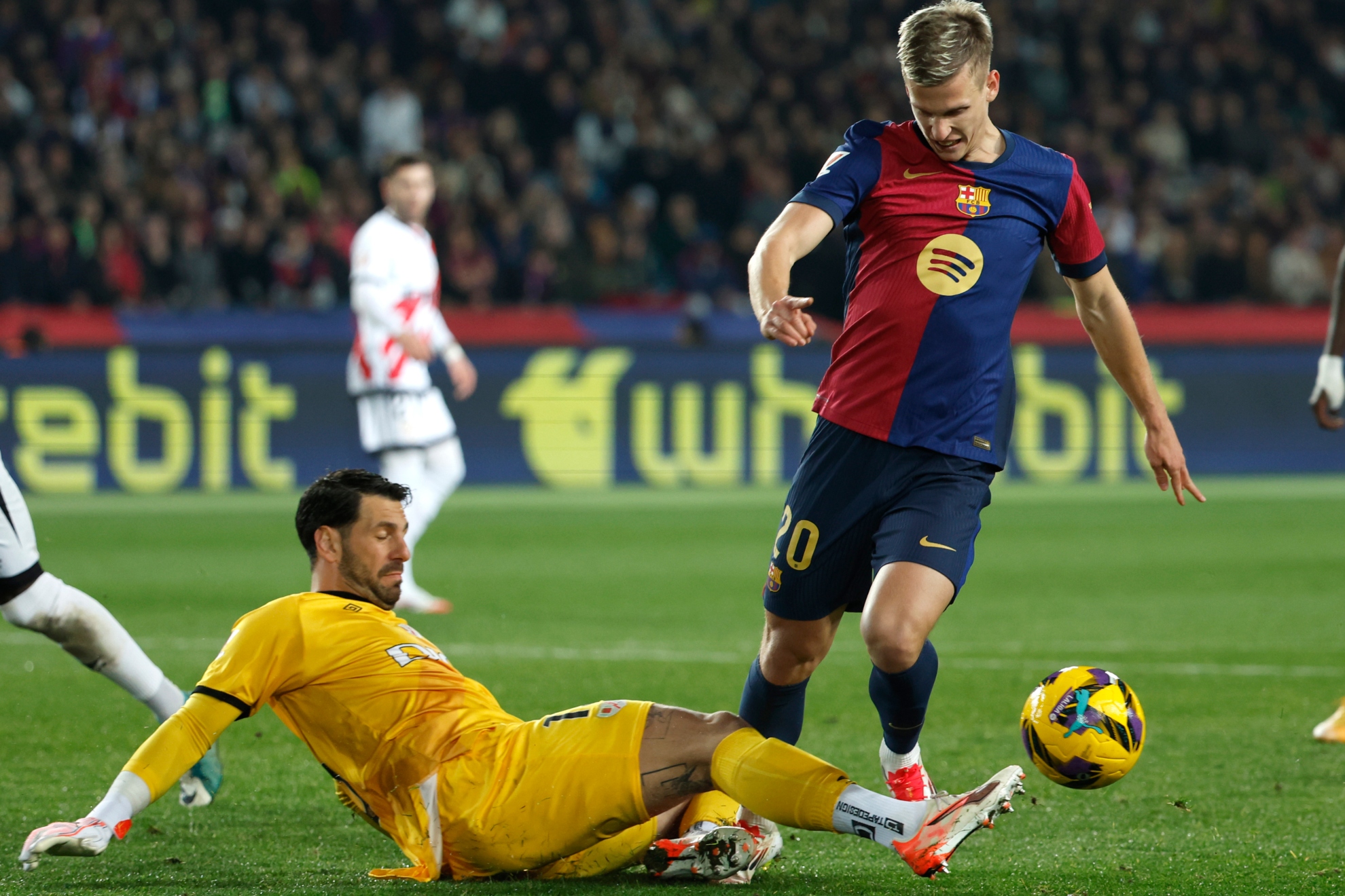 Dani Olmo, en el partido frente al Rayo.