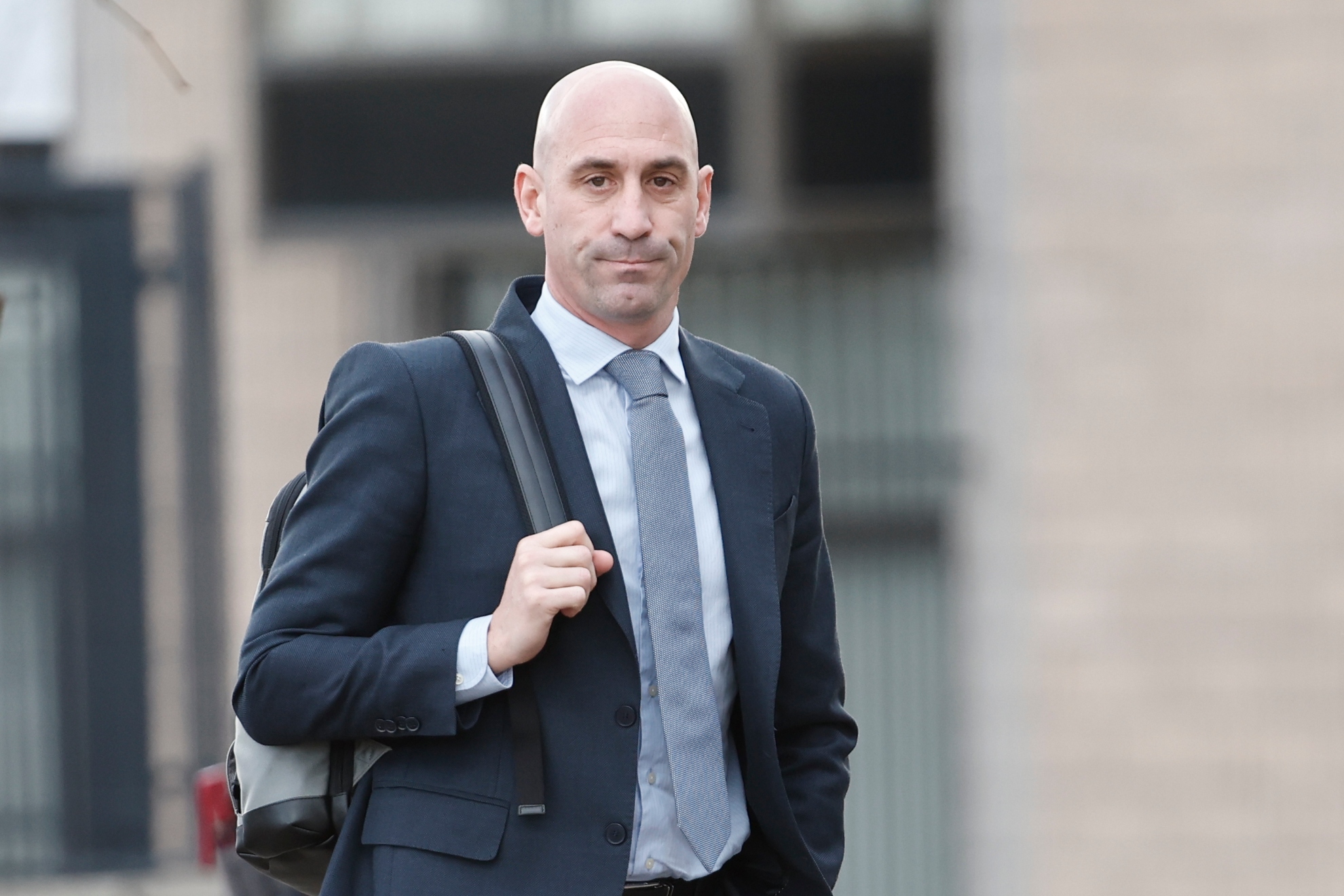 Luis Rubiales, llegando al juzgado.