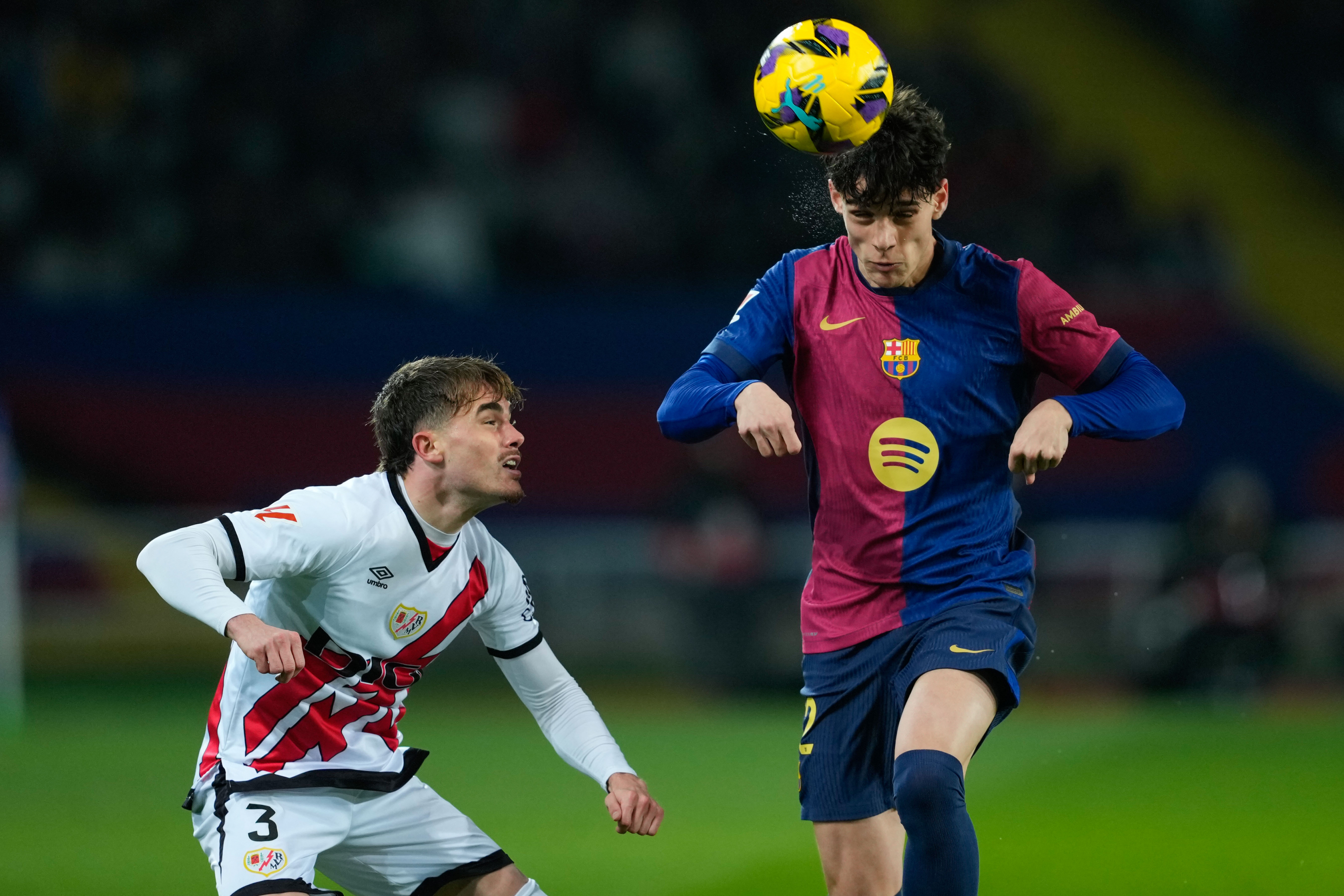 Héctor Fort, en el partido frente al Rayo,