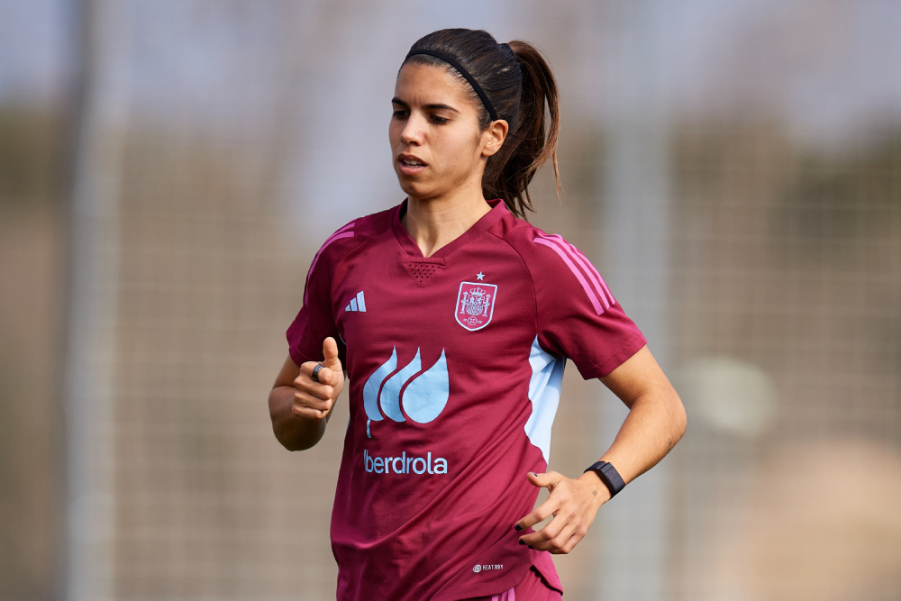 Alba Redondo, durante un entrenamiento con la selección en Las Rozas