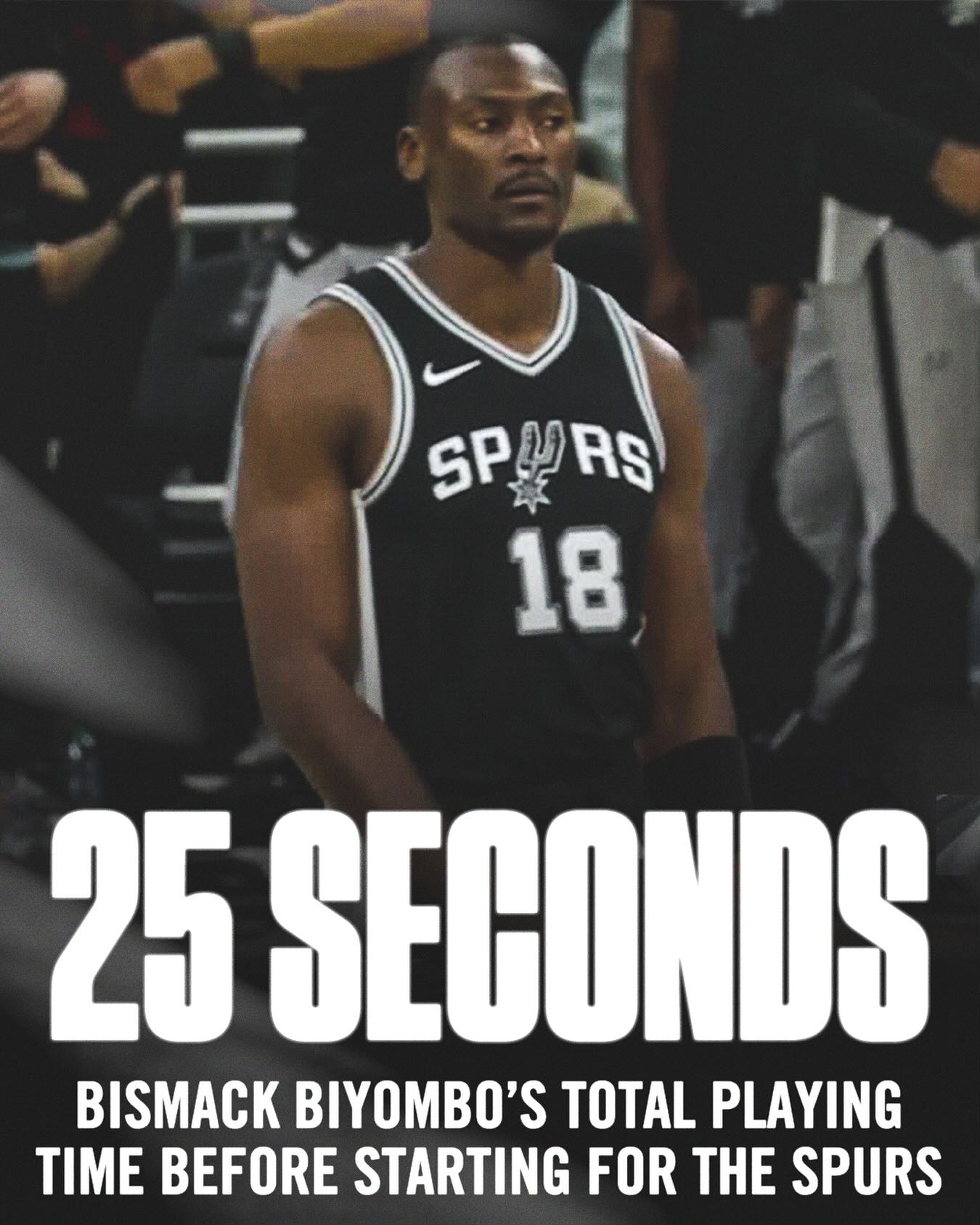Bismack Biyombo, titular en los Spurs tras jugar sólo 25 segundos en toda la temporada