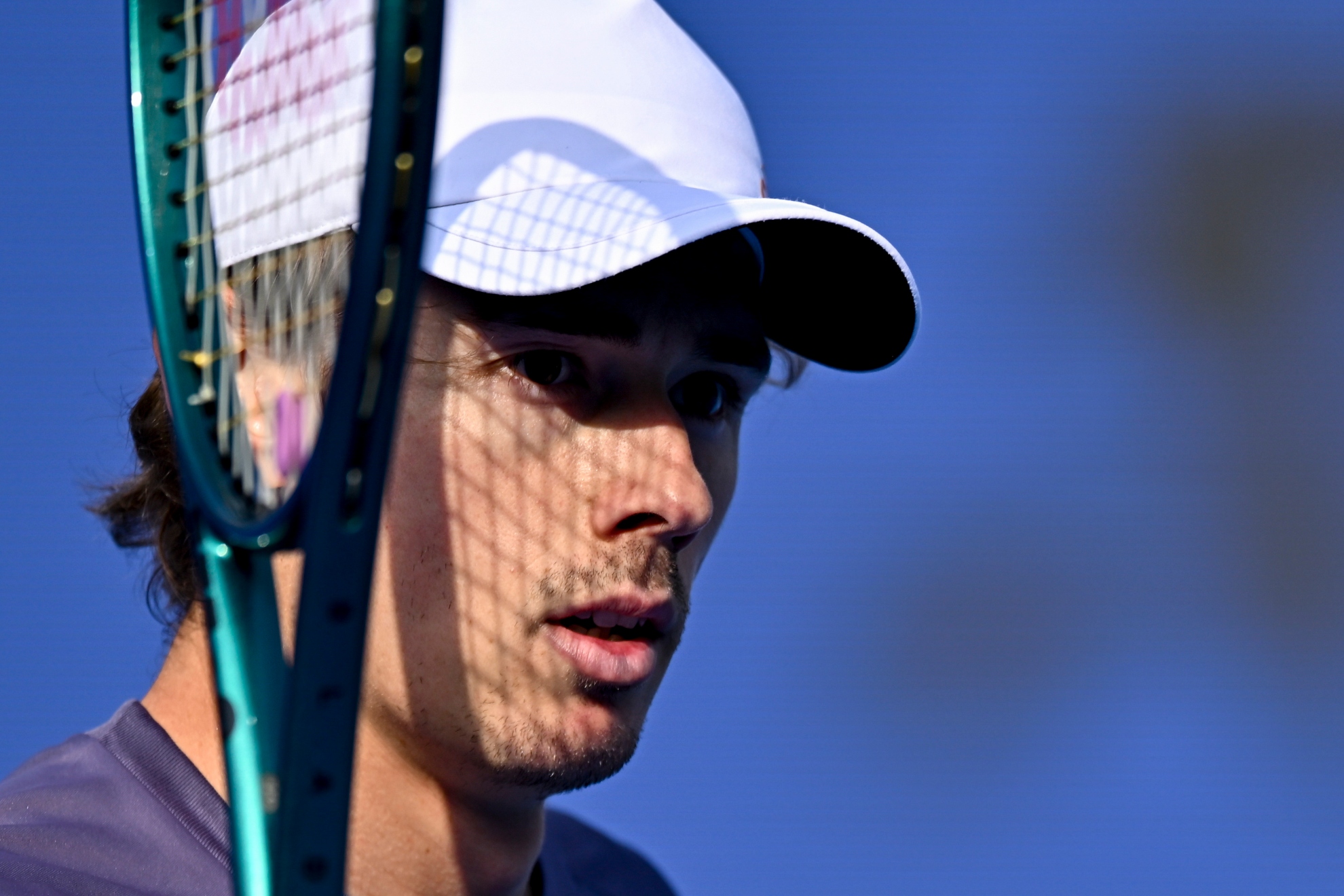 De Miñaur, durante su partido de cuartos de Doha.