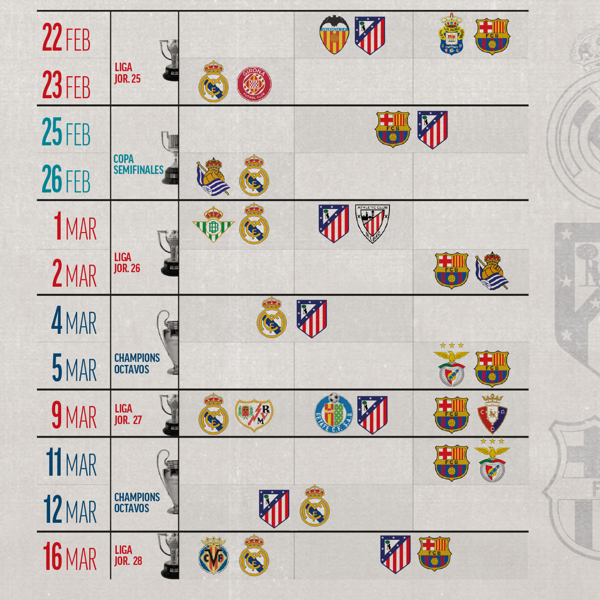 Calendario Atlético