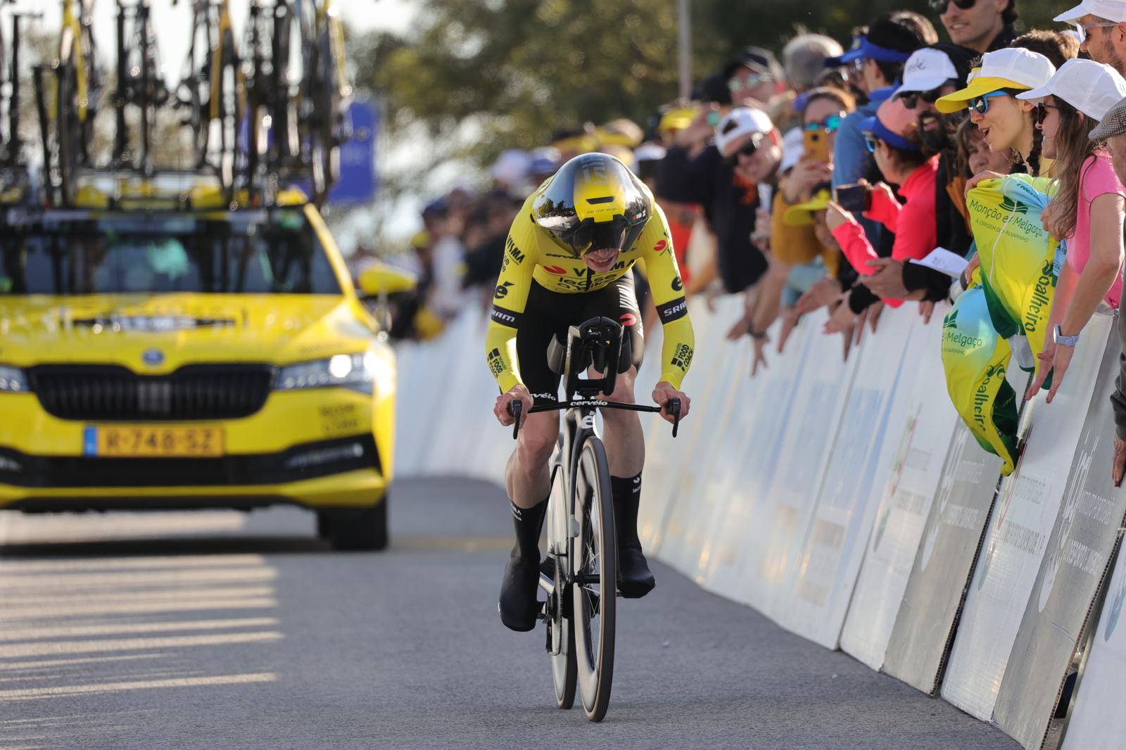 Jonas Vingegaard en la quinta etapa del Volta Algarve.