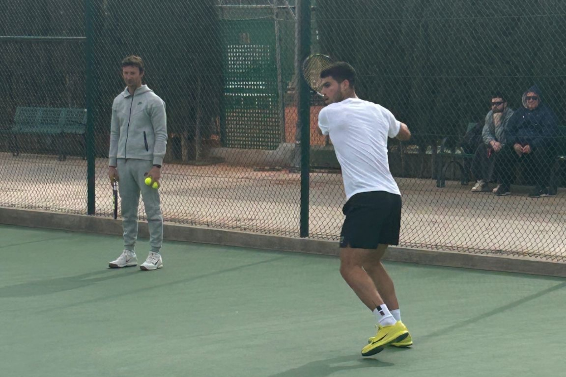 Alcaraz, en las pistas del Club de Campo El Palmar