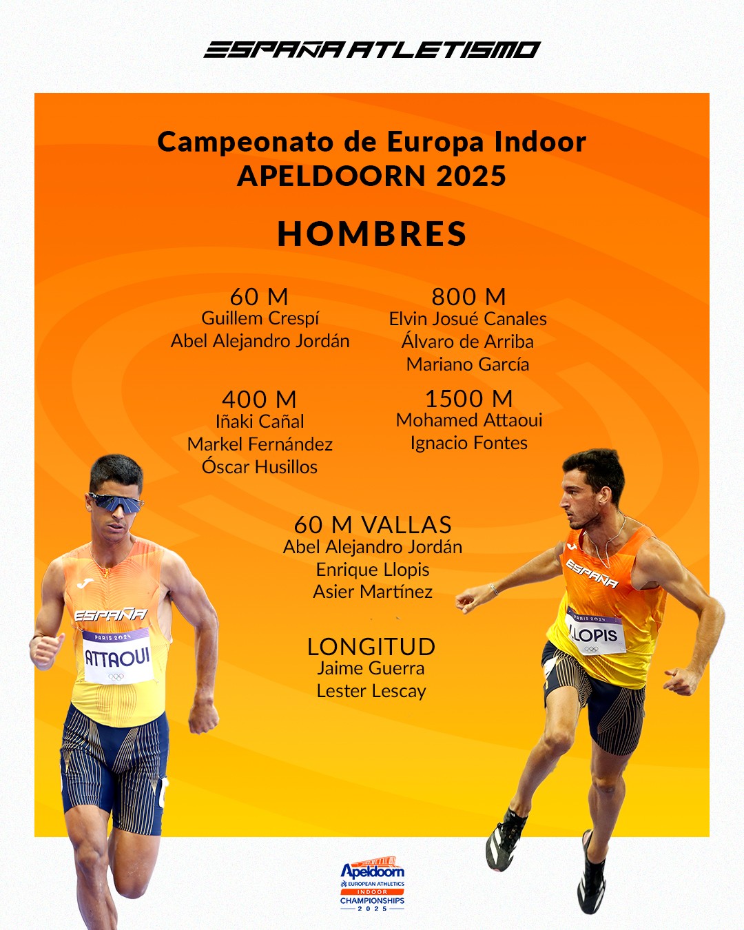 Lista masculina.