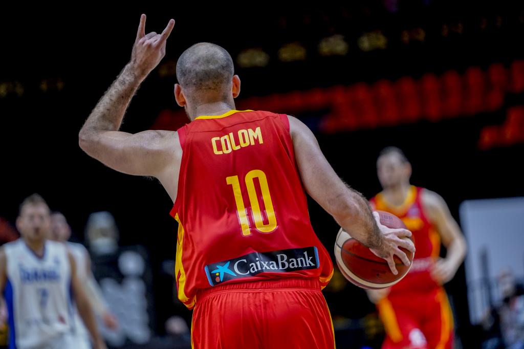Quino Colom en un partido de la selección