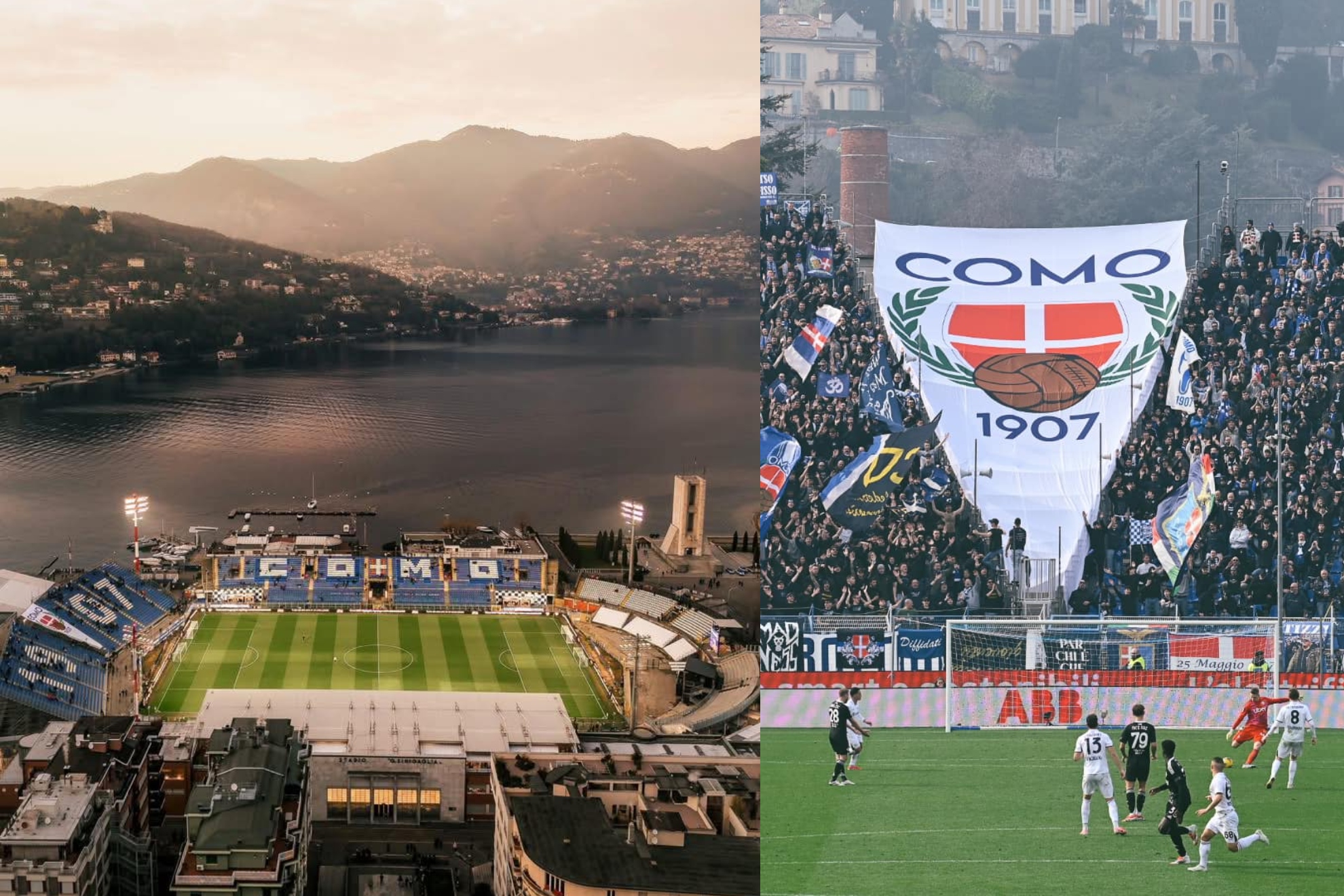 El tesoro del lago: así es el estadio del Como 1907 en los pies de los ...