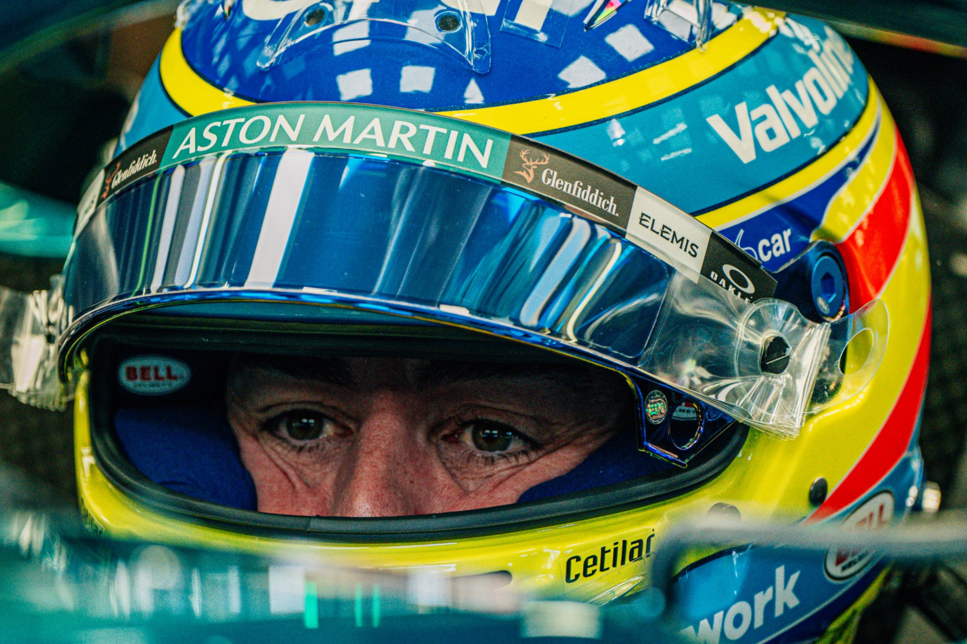 Alonso, en el AMR25.