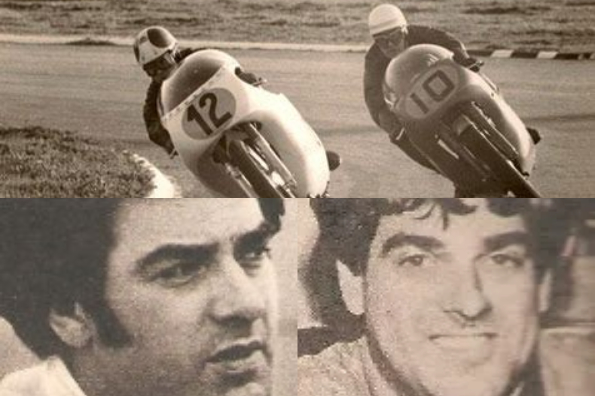 Juan Salatino (izquierda) y Eduardo Salatino (derecha) compiten durante un Gran Premio.