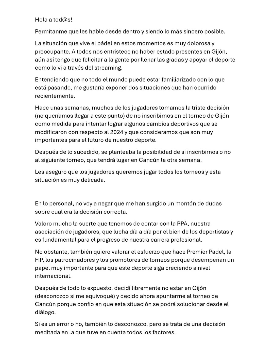 Parte 1 de la carta