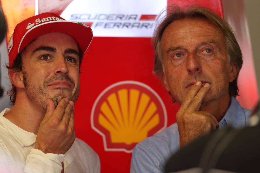 Fernando Alonso (ESP) Ferrari y Luca di Montezemolo (ITA) Ferrari. en la GP3 GP de Italia, 12 prueba del Mundial, en el circuito de Monza el sábado 7 de septiembre de 2013.