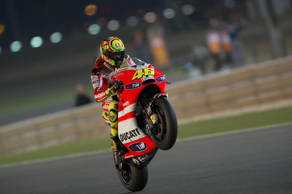 Valentino Rossi, en Qatar en 2011.