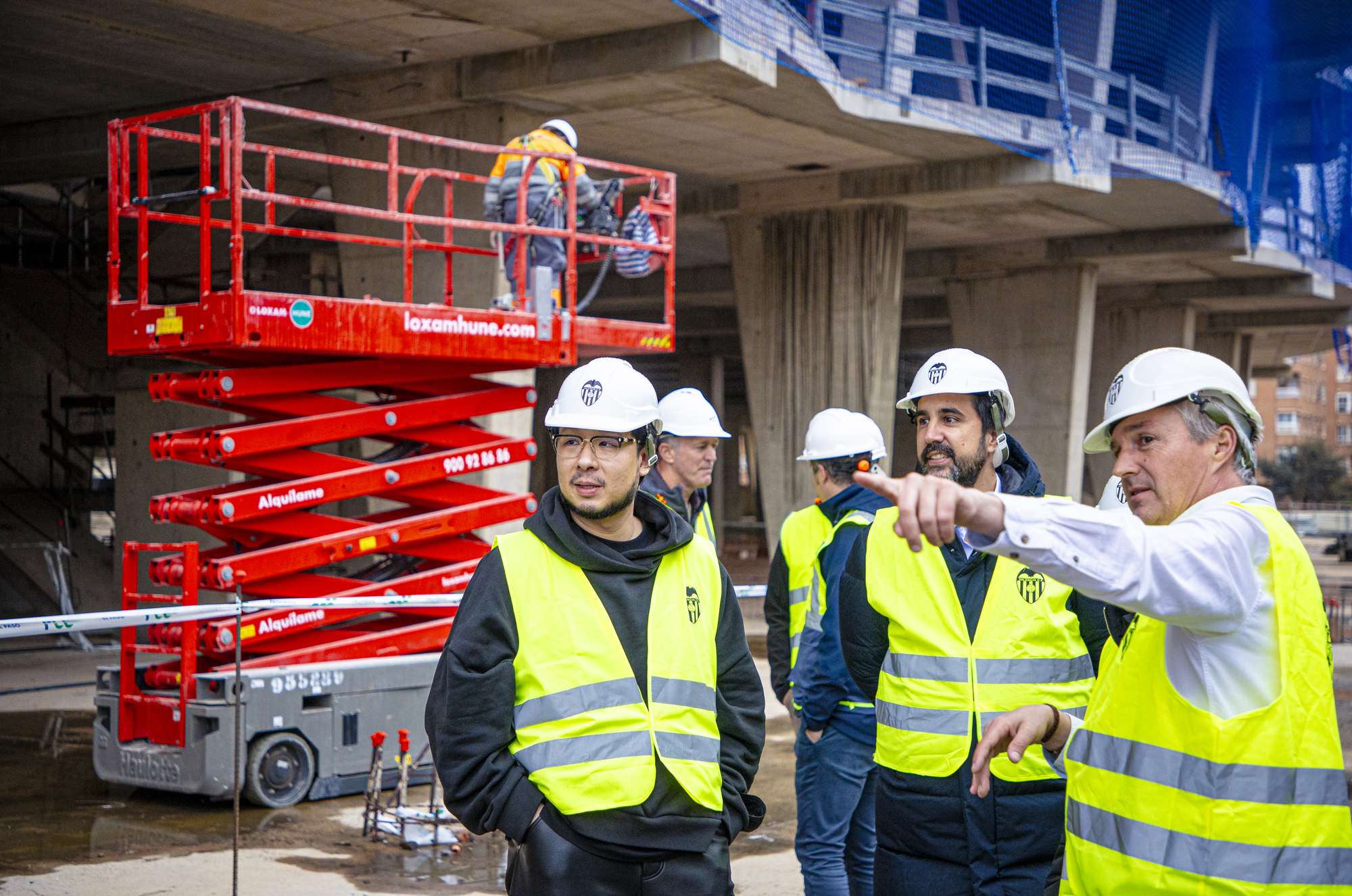 Kiat Lim, en las obras del nuevo Mestalla.