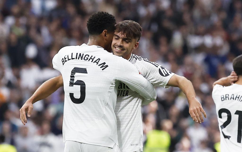 Asencio en su debut con el Real MAdrid