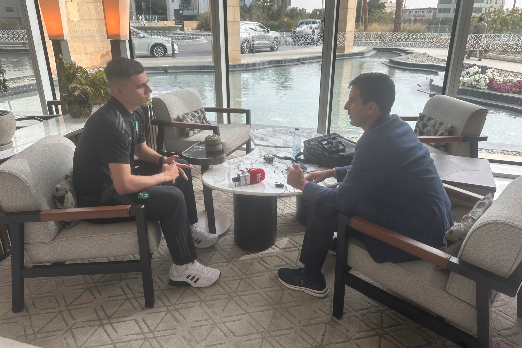 Gabri, en un momento de la entrevista con MARCA.