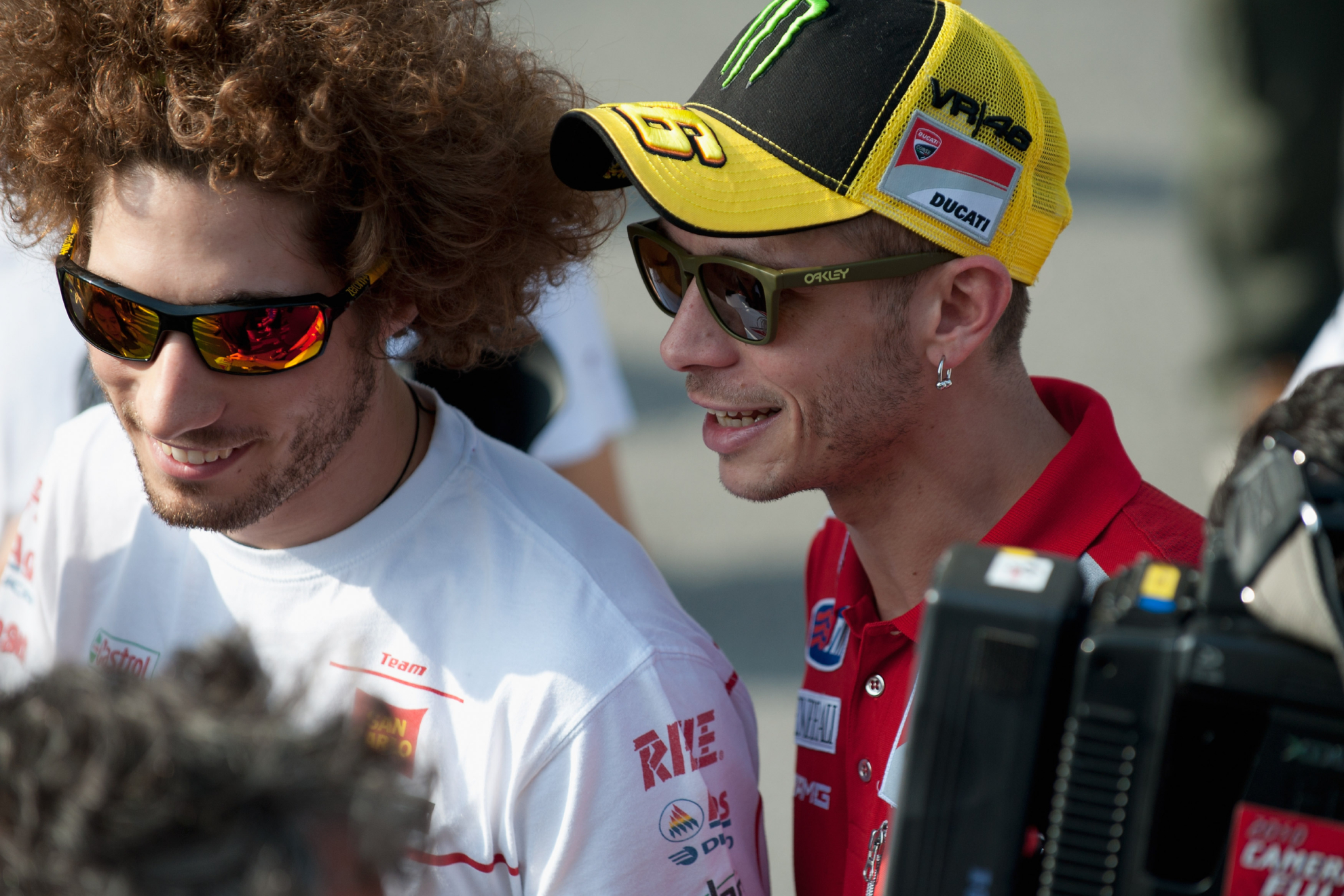 Simoncelli y Rossi, en Sepang, en 2011.