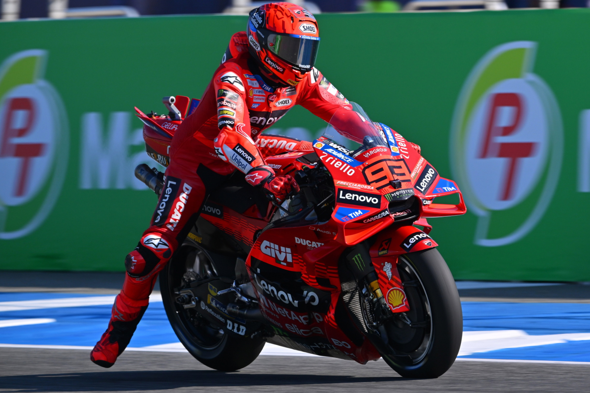 Marc Márquez, en acción, durante el GP de Tailandia de MotoGP.