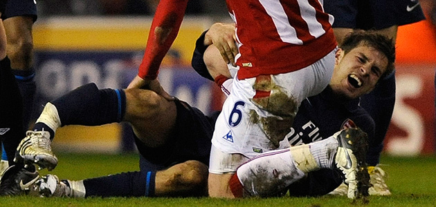 The Welsh footballer suffered a fracture of warm and fibula during an Arsenal match against Stoke City