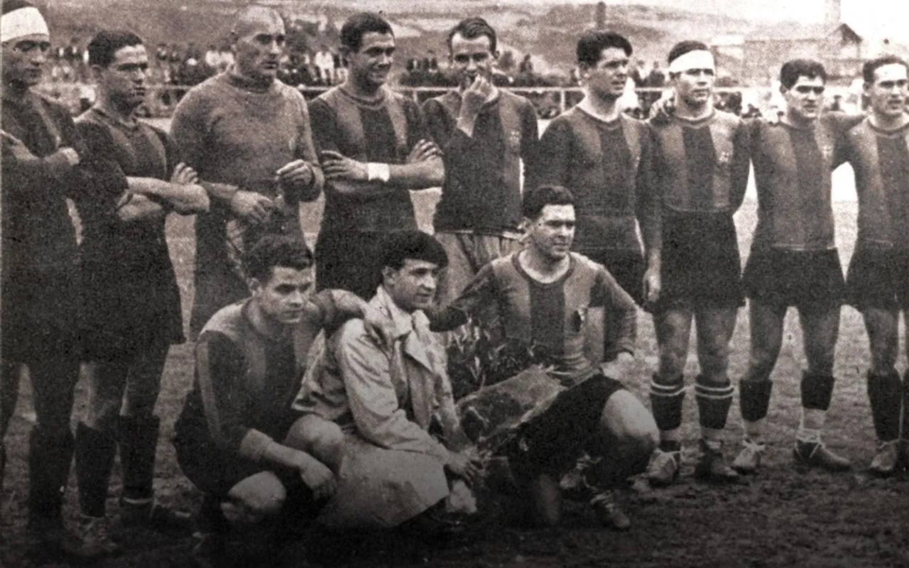 La plantilla del Barcelona de 1929.