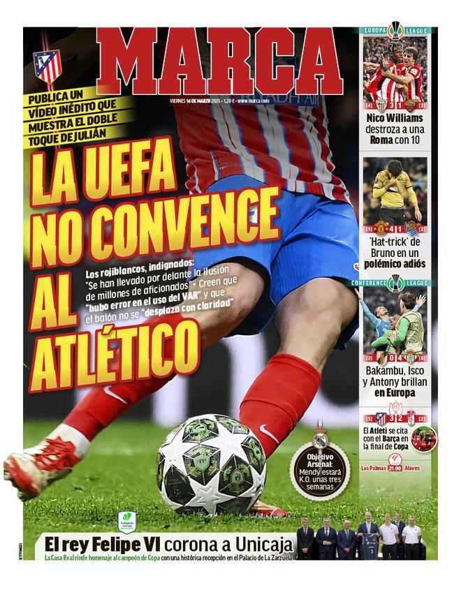 Portada de MARCA viernes 14/03/2025