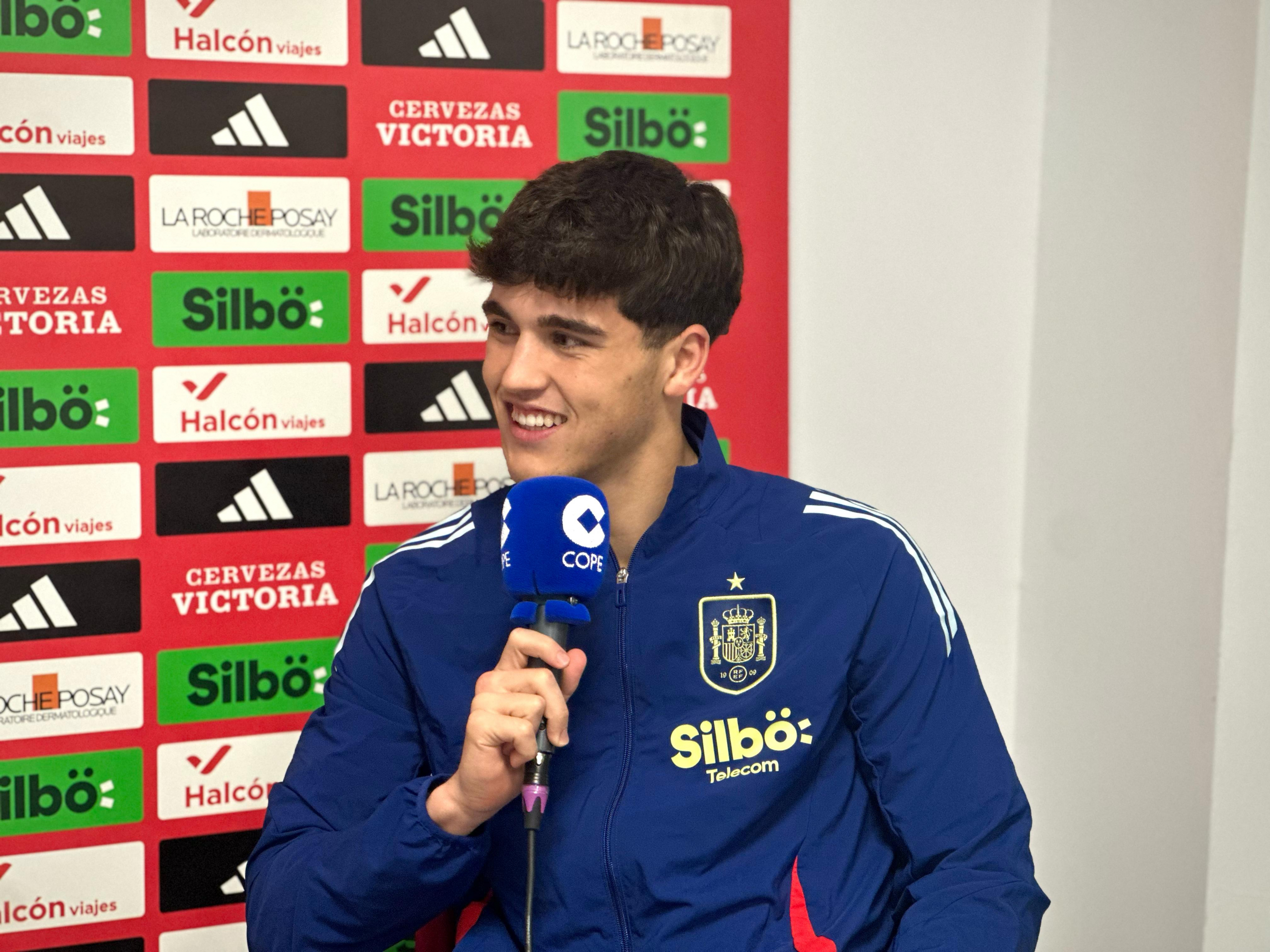 Pau Cubarsí, in his interview at the Cope's great game.
