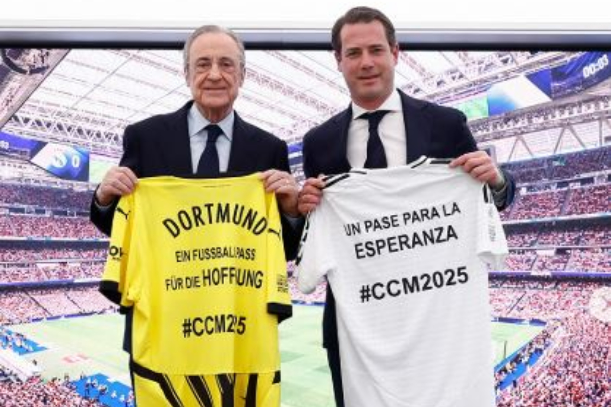 Florentino Pérez en la presentación del partido benéfico