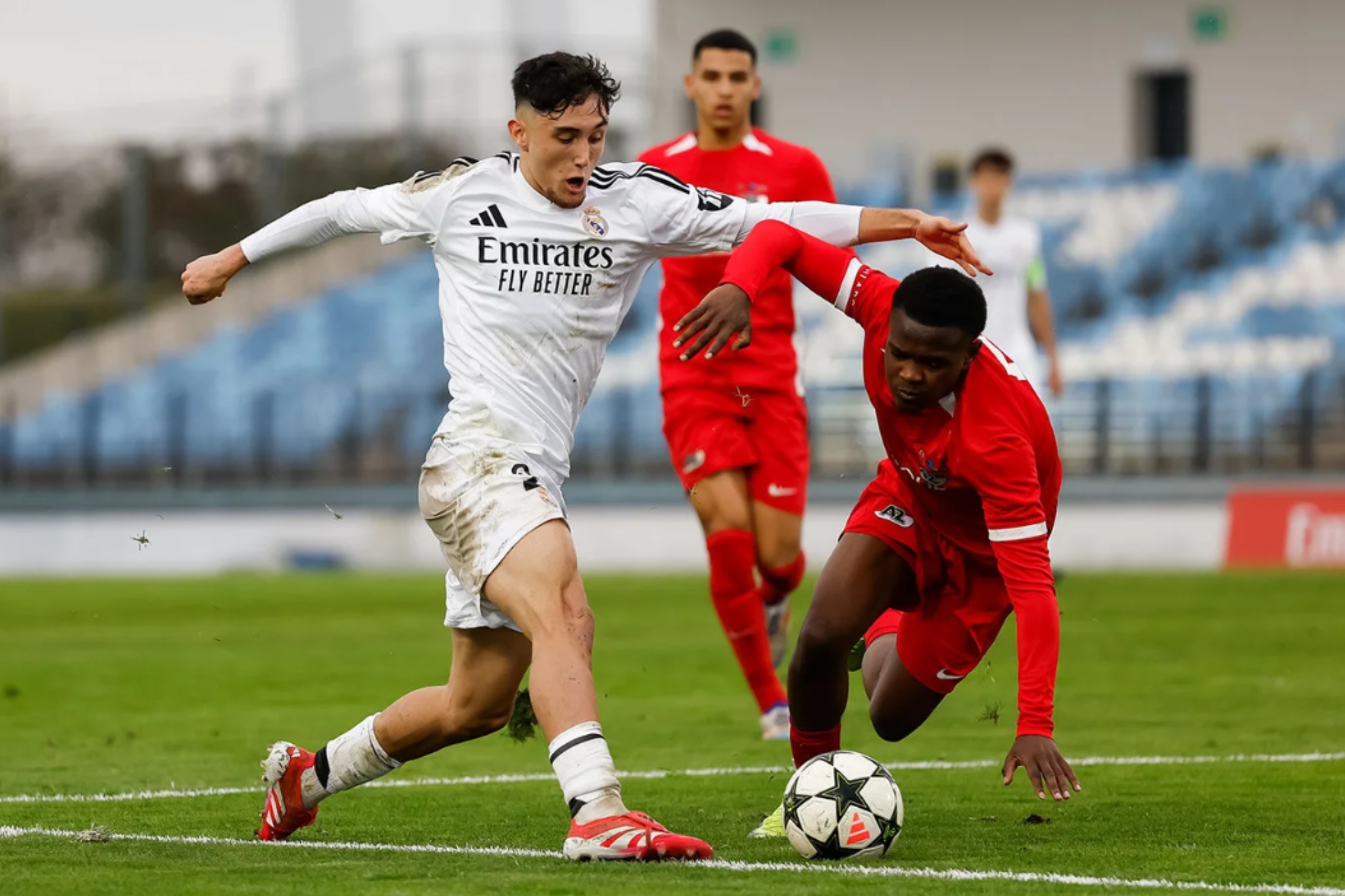Fortea in action during a Youth League match against AZ Alkmaar