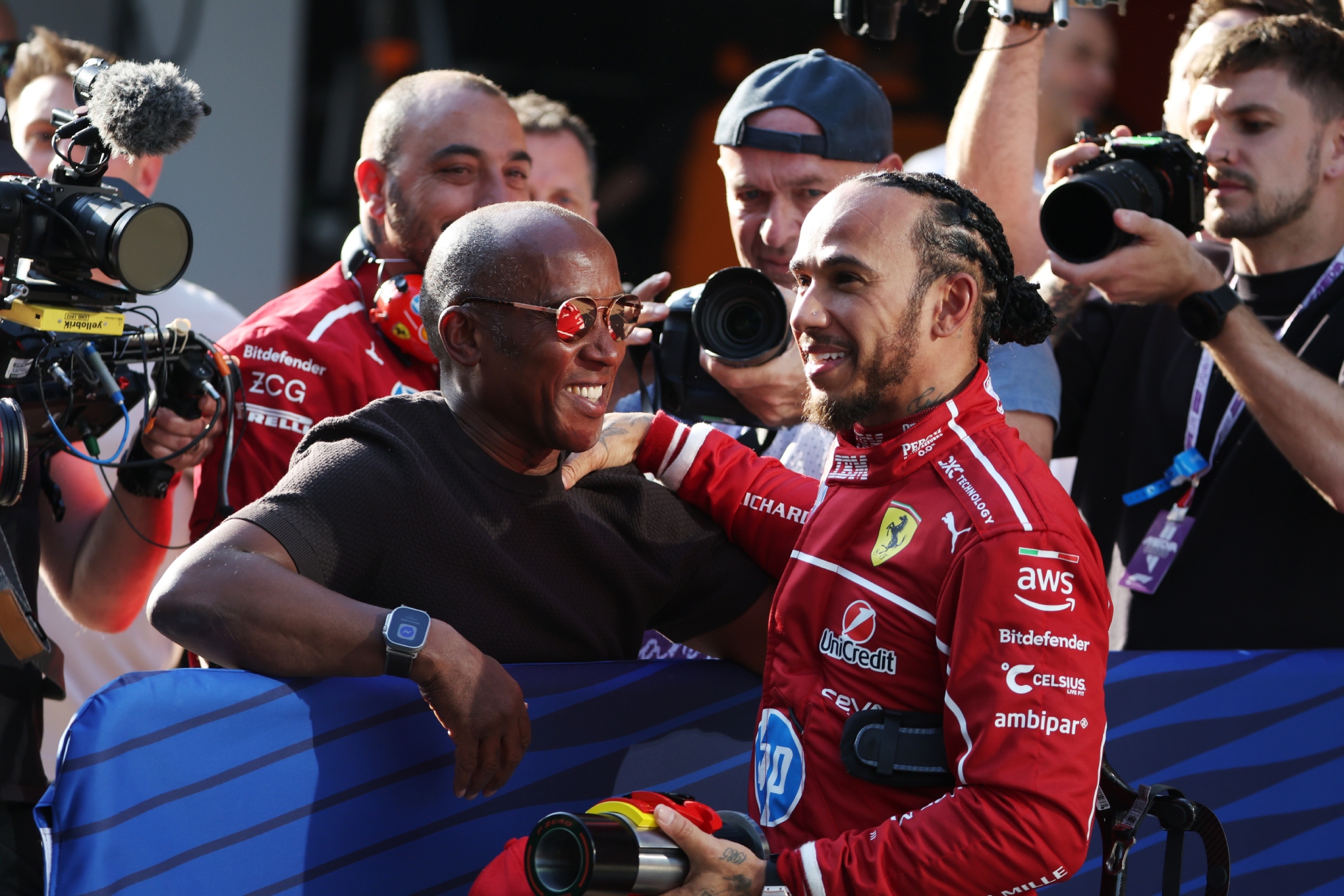 Lewis Hamilton al término de la clasificación Sprint en el Gran Premio de China.